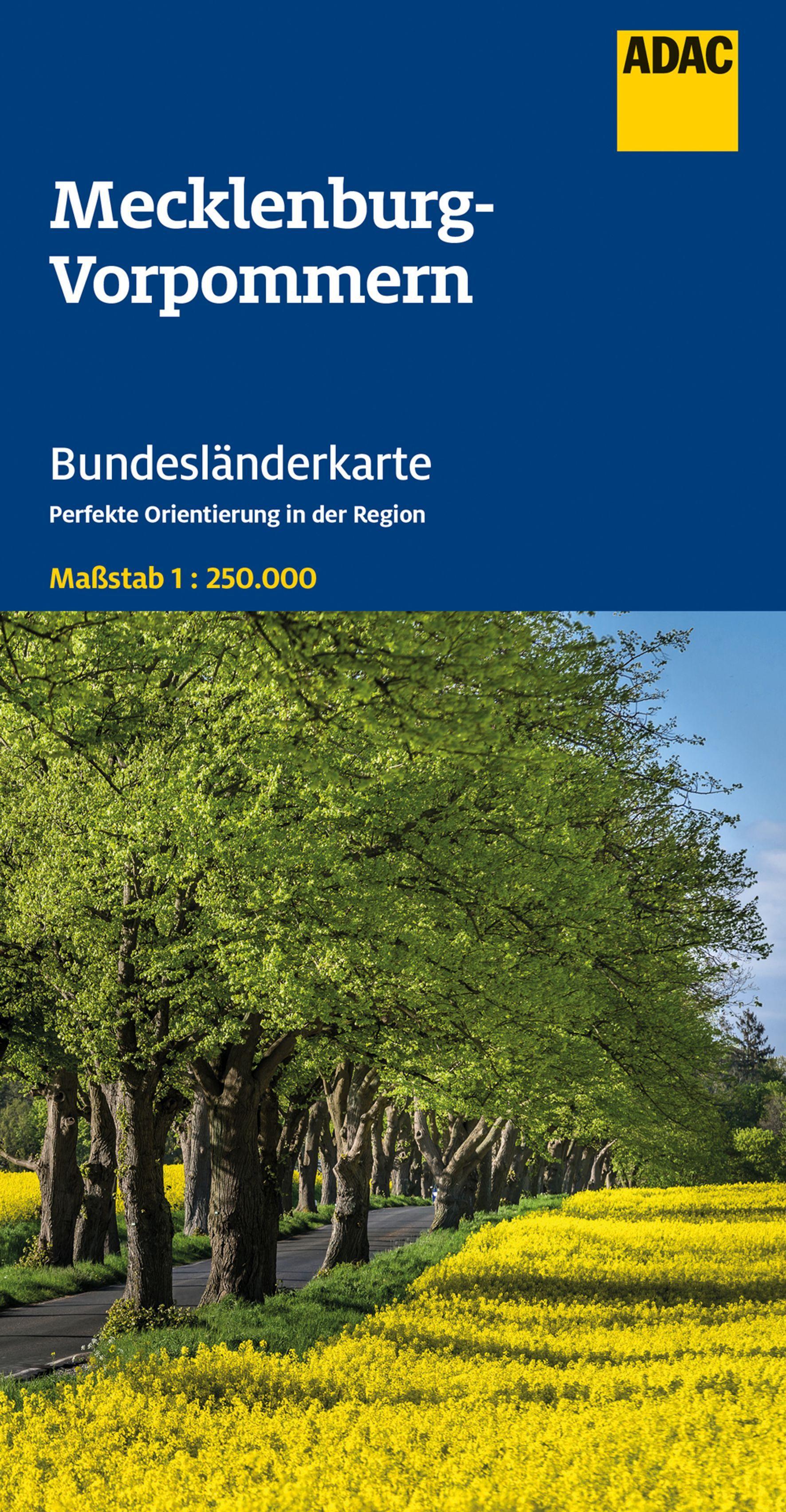 Vorderes Coverbild ADAC Bundesländerkarte Deutschland 02 Mecklenburg-Vorpommern 1:250.000