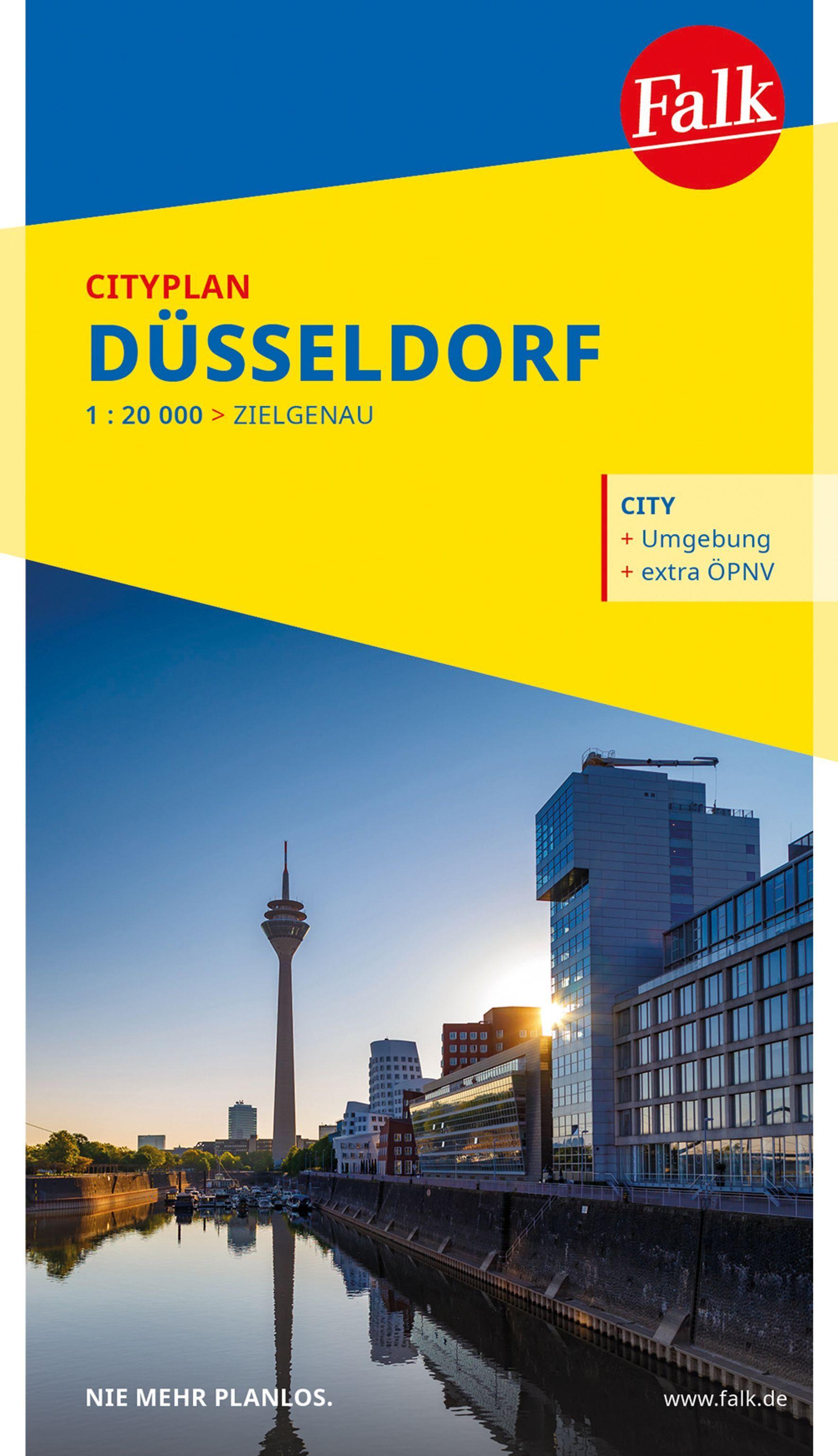 Vorderes Coverbild Falk Cityplan Düsseldorf 1:20.000