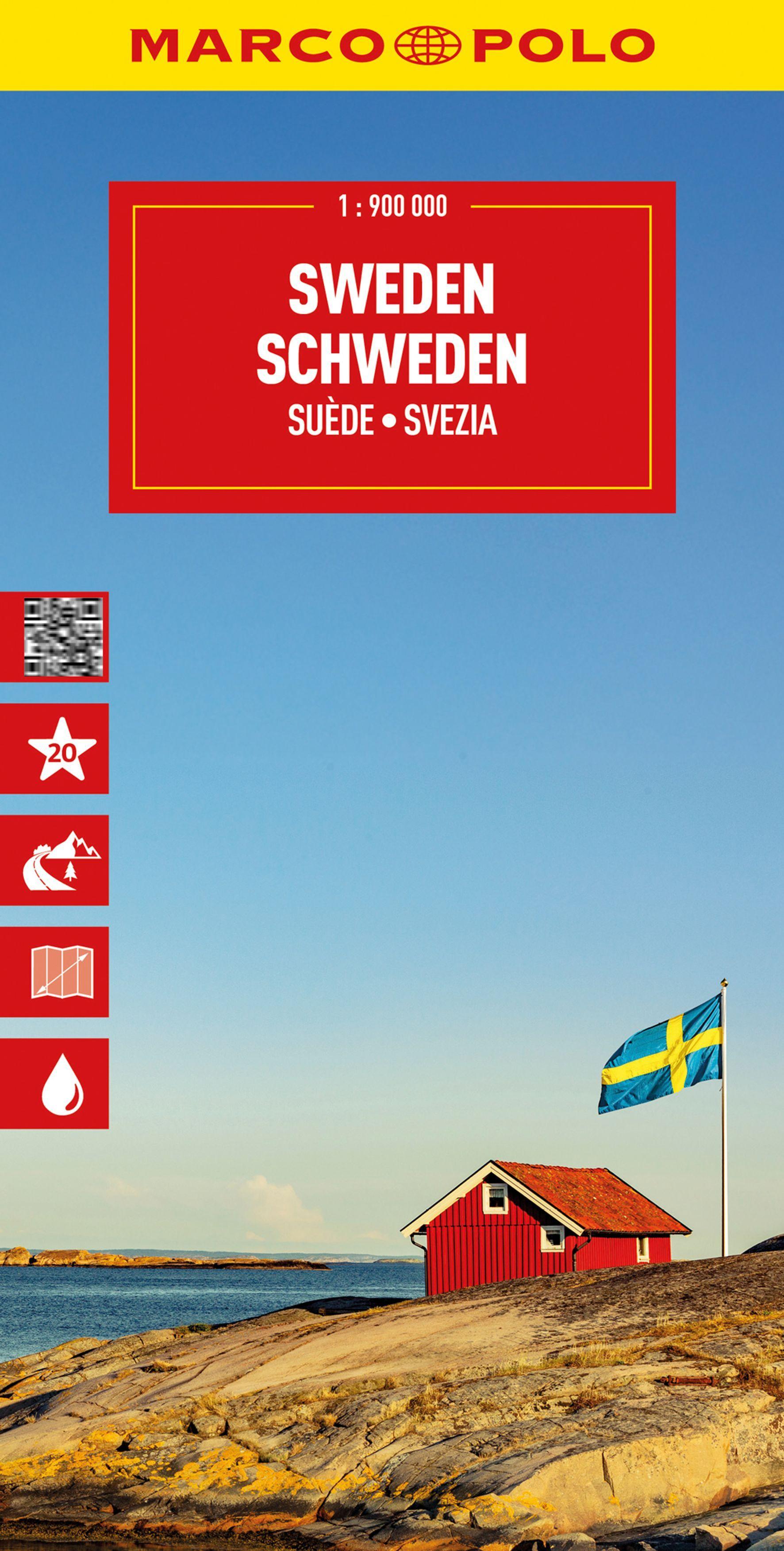 Vorderes Coverbild MARCO POLO Reisekarte Schweden 1:900.000