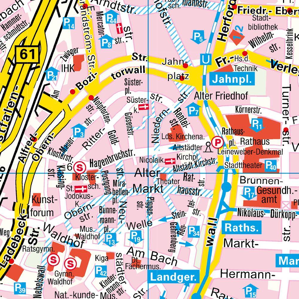 Beispielinhalt (Bild) Falk Cityplan Bielefeld 1:20.000