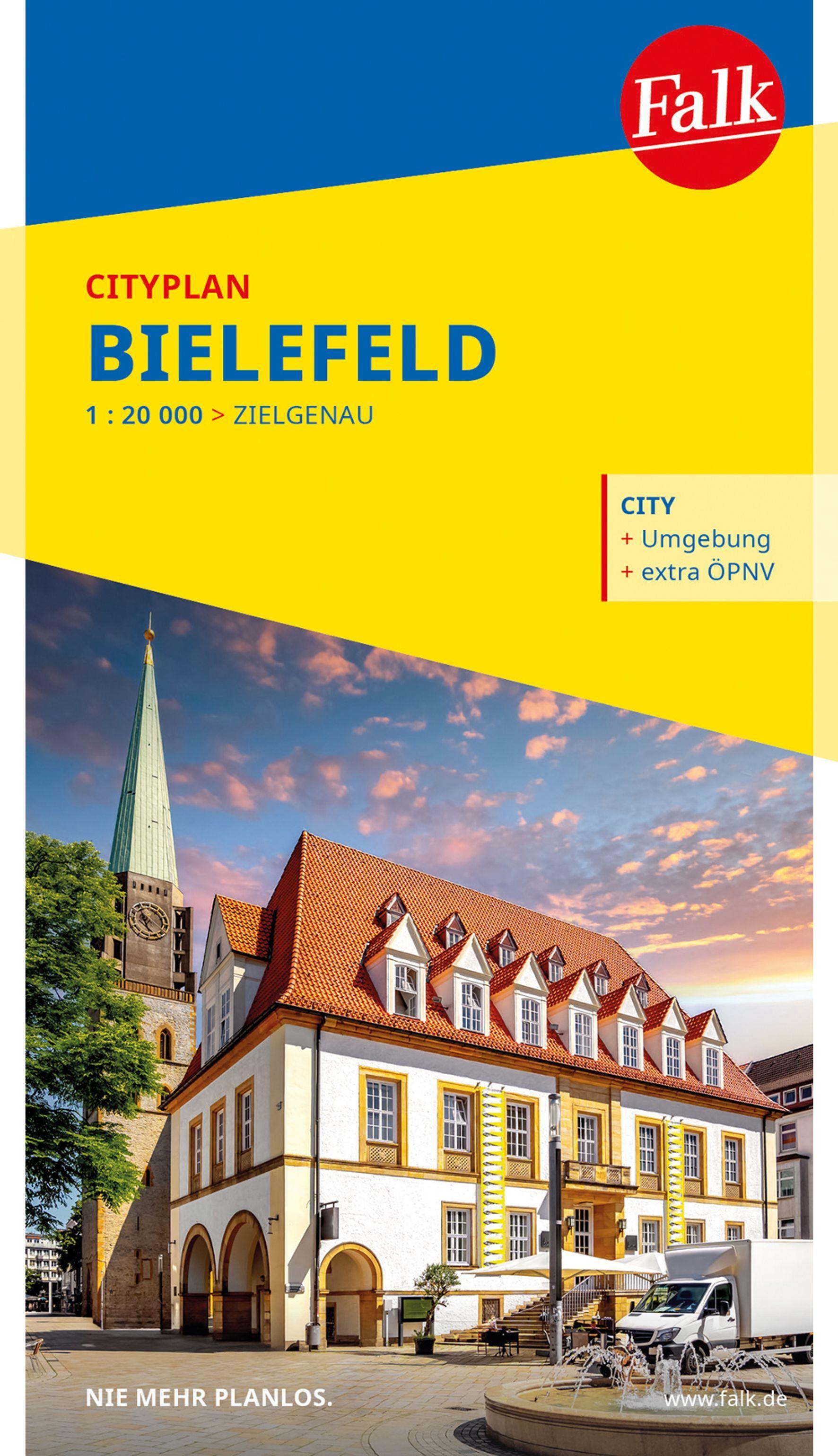 Vorderes Coverbild Falk Cityplan Bielefeld 1:20.000