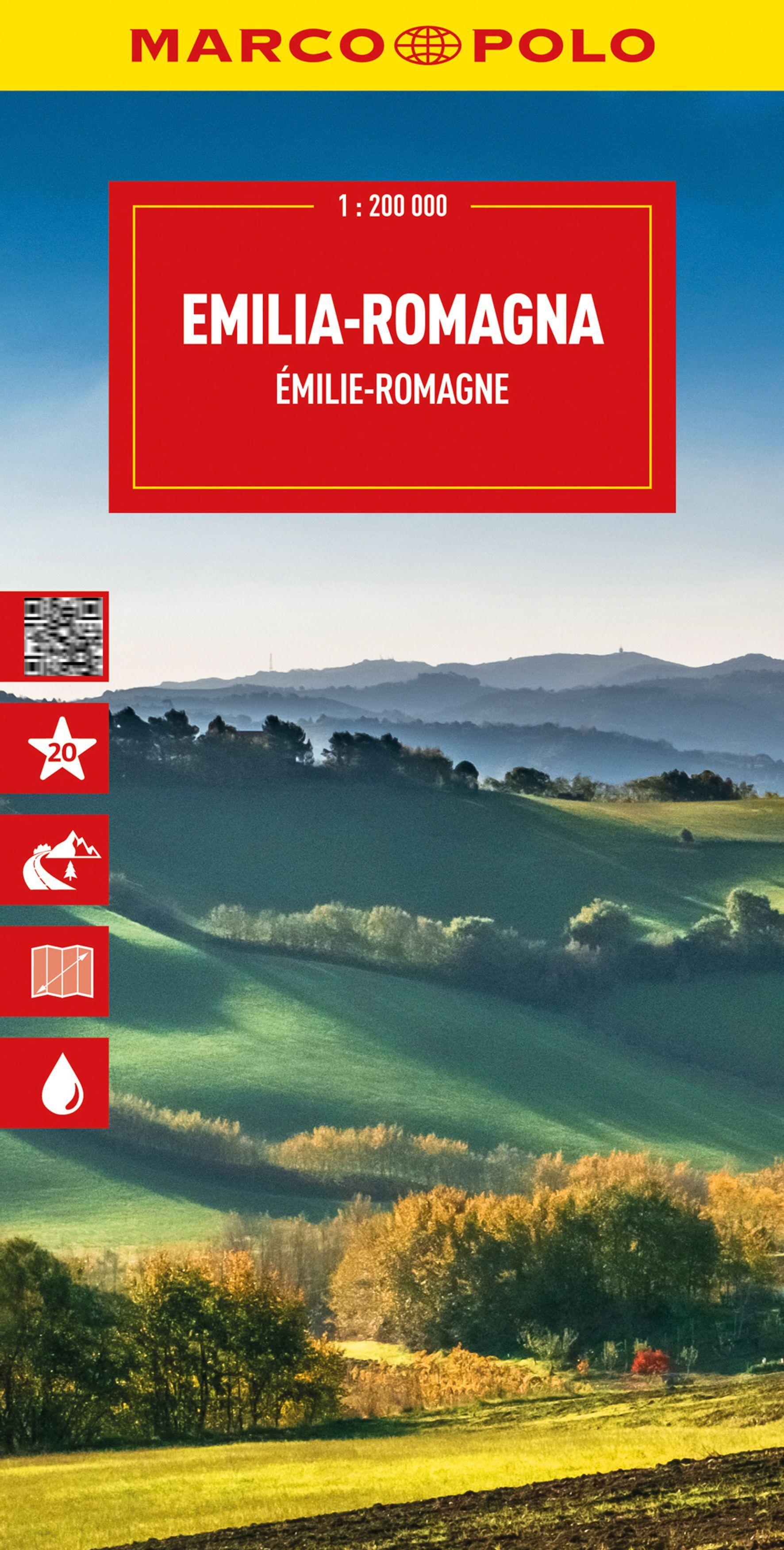 Vorderes Coverbild MARCO POLO Reisekarte Italien 06 Emilia Romagna 1:200.000