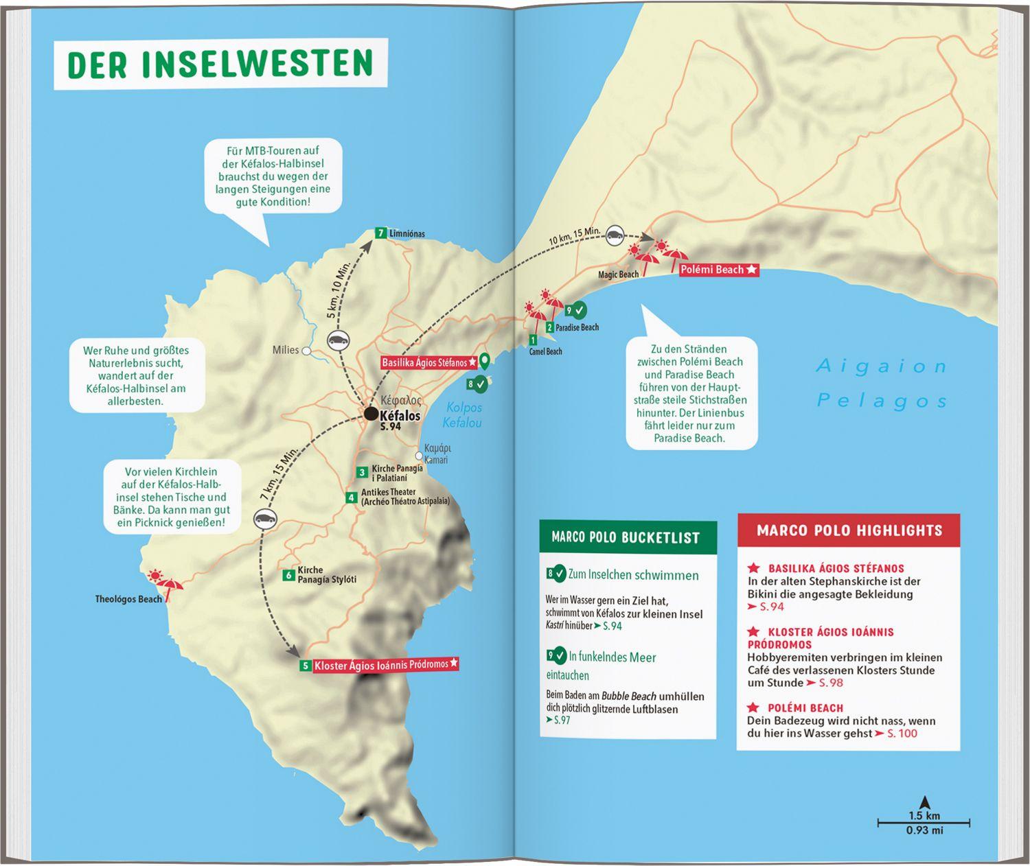 Beispielinhalt (Bild) MARCO POLO Reiseführer Kos