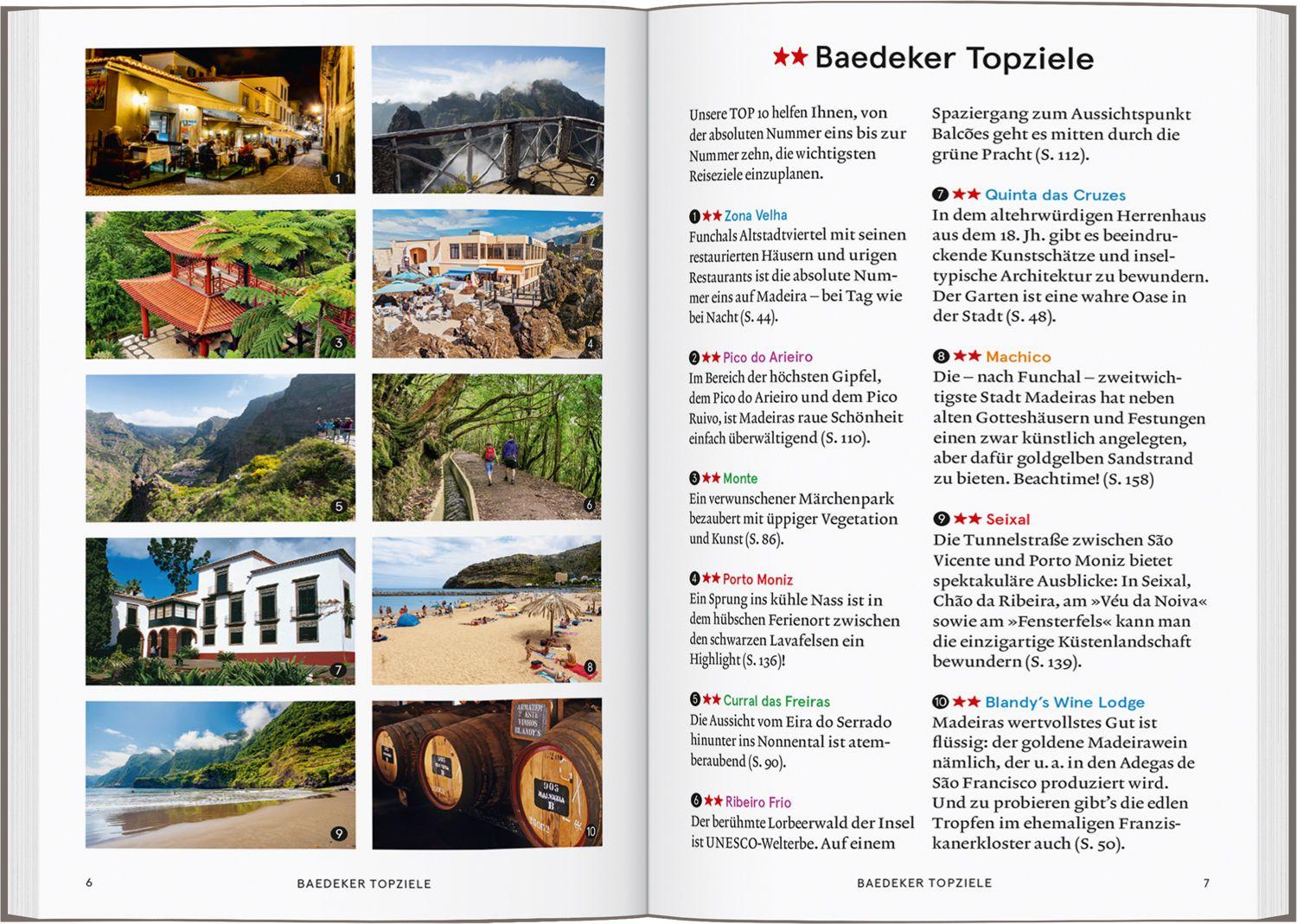 Beispielinhalt (Bild) Baedeker SMART Reiseführer Madeira