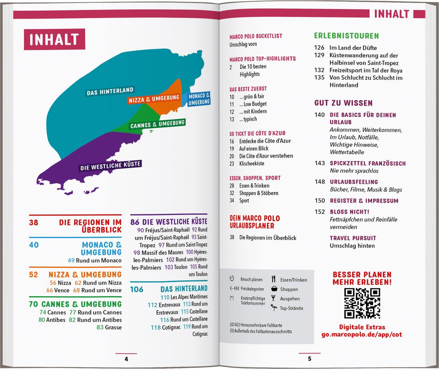 Beispielinhalt (Bild) MARCO POLO Reiseführer Côte d'Azur