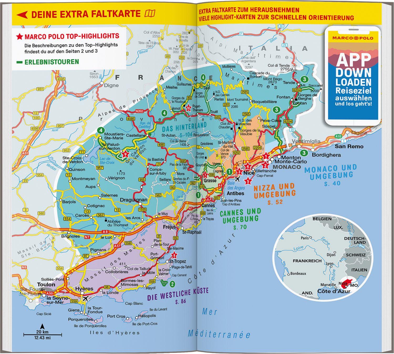 Beispielinhalt (Bild) MARCO POLO Reiseführer Côte d'Azur