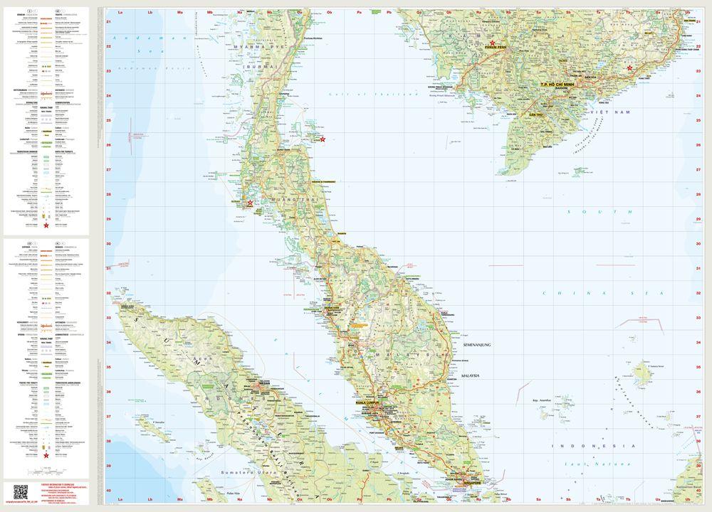 Beispielinhalt (Bild) MARCO POLO Reisekarte Thailand, Vietnam 1:1,9 Mio.