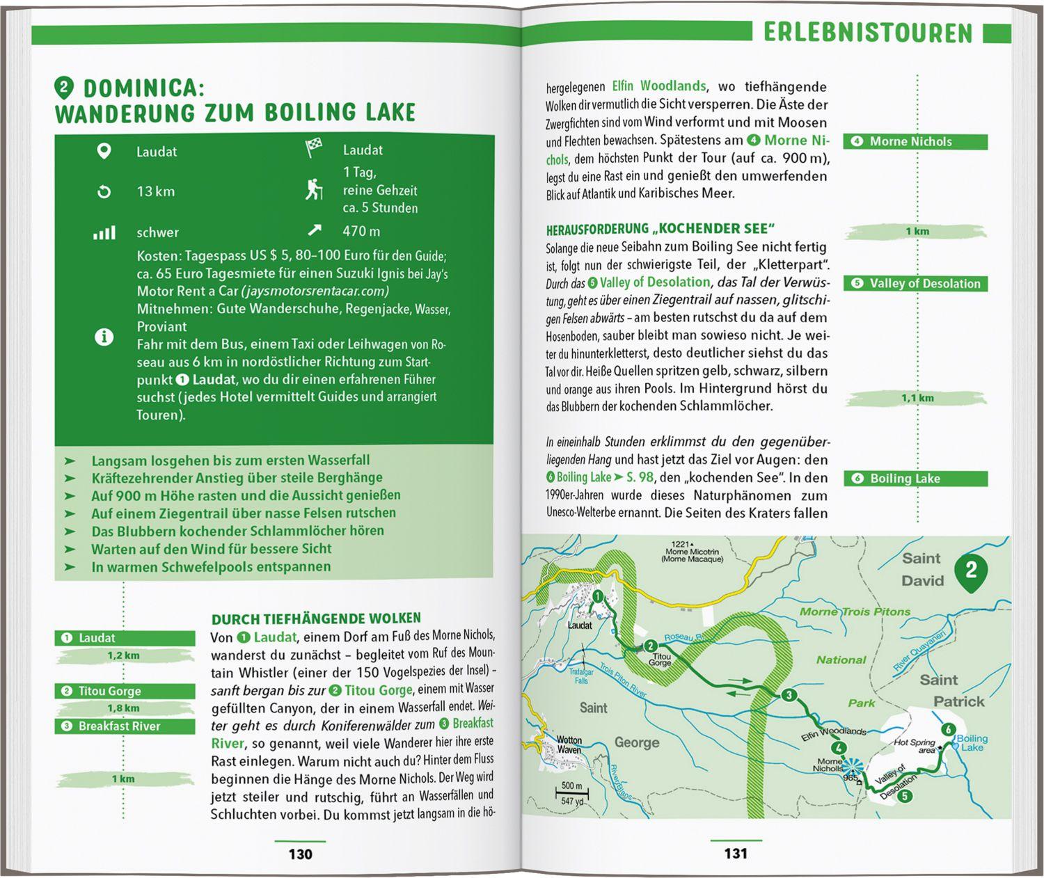 Beispielinhalt (Bild) MARCO POLO Reiseführer Karibik, Kleine Antillen