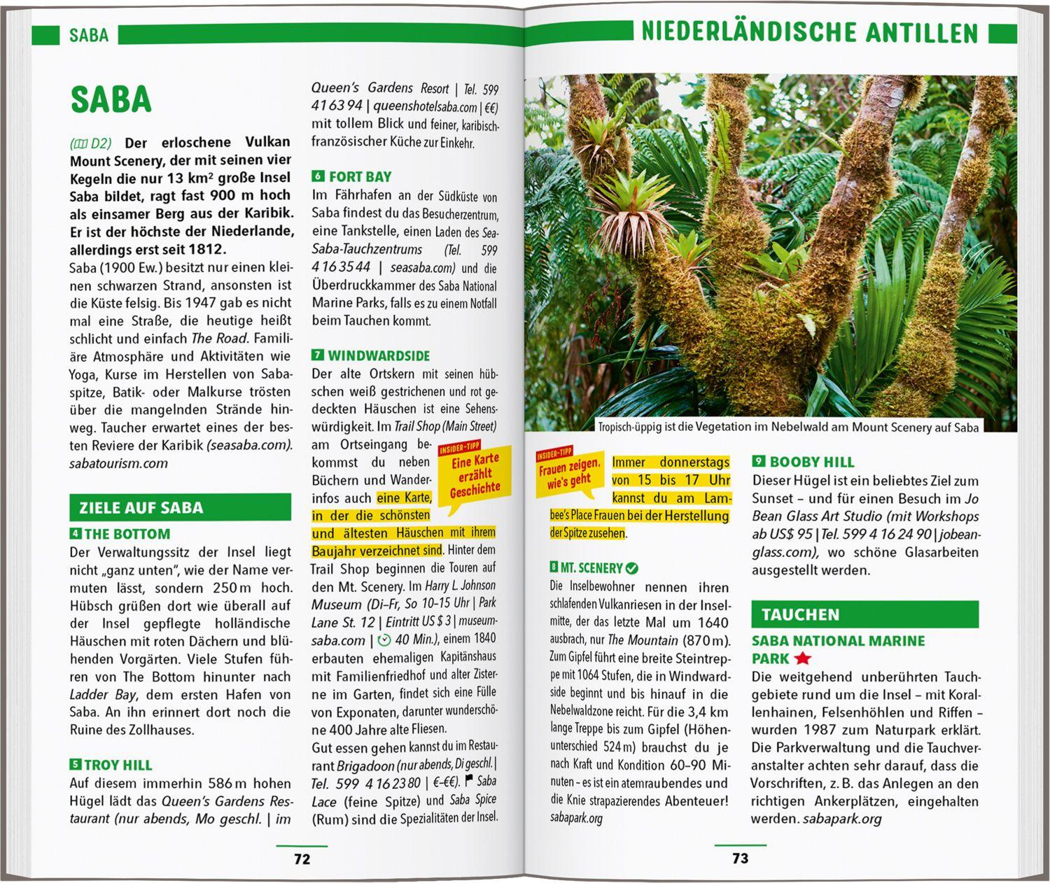 Beispielinhalt (Bild) MARCO POLO Reiseführer Karibik, Kleine Antillen