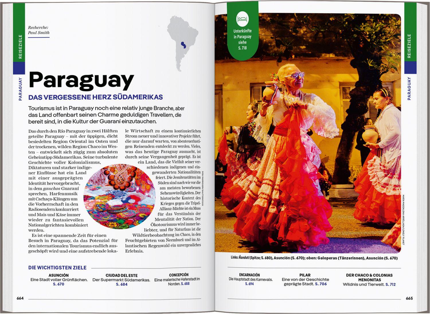 Beispielinhalt (Bild) LONELY PLANET Reiseführer Südamerika