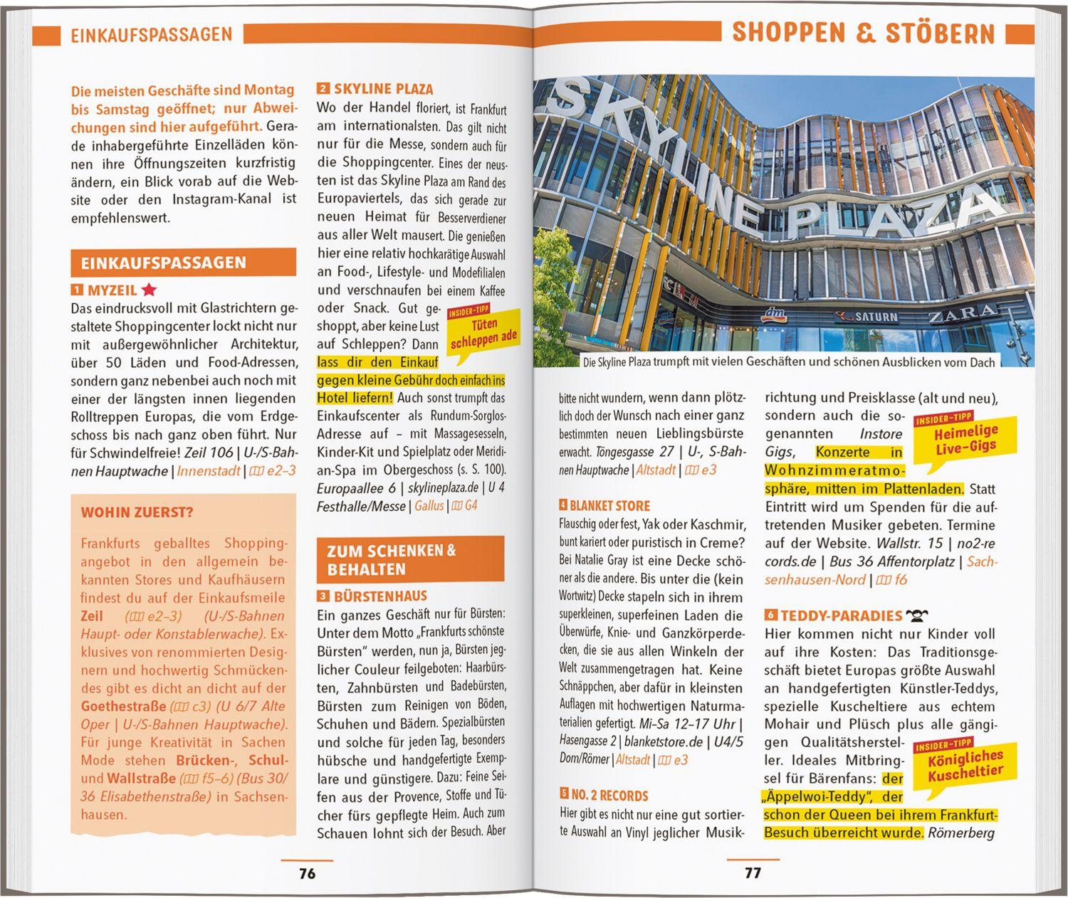 Beispielinhalt (Bild) MARCO POLO Reiseführer Frankfurt