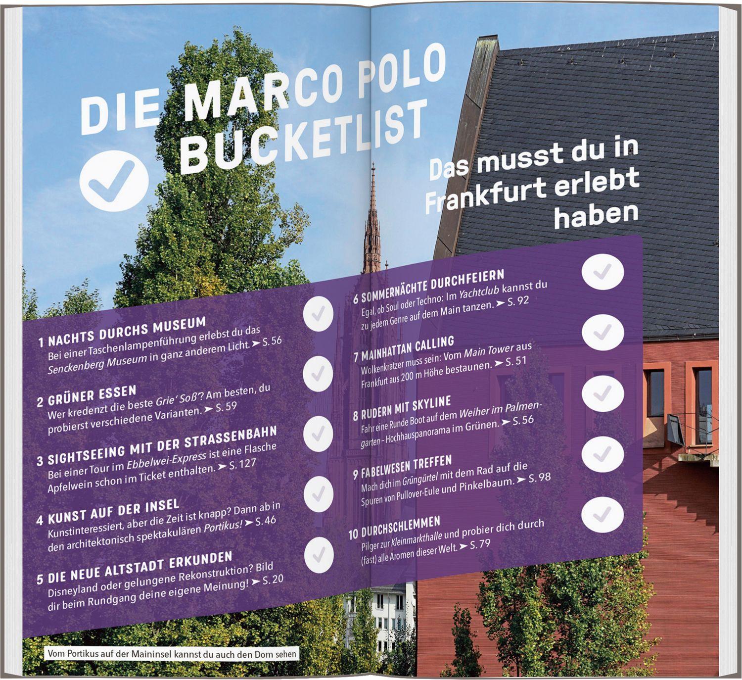 Beispielinhalt (Bild) MARCO POLO Reiseführer Frankfurt