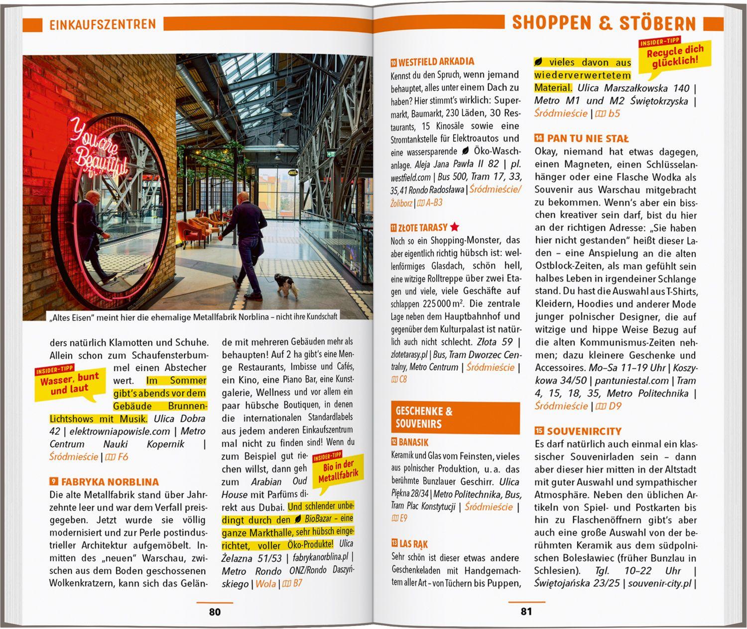 Beispielinhalt (Bild) MARCO POLO Reiseführer Warschau