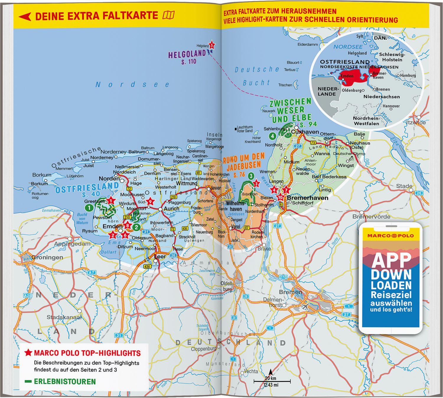 Beispielinhalt (Bild) MARCO POLO Reiseführer Ostfriesland, Nordseeküste Niedersachsen, Helgoland
