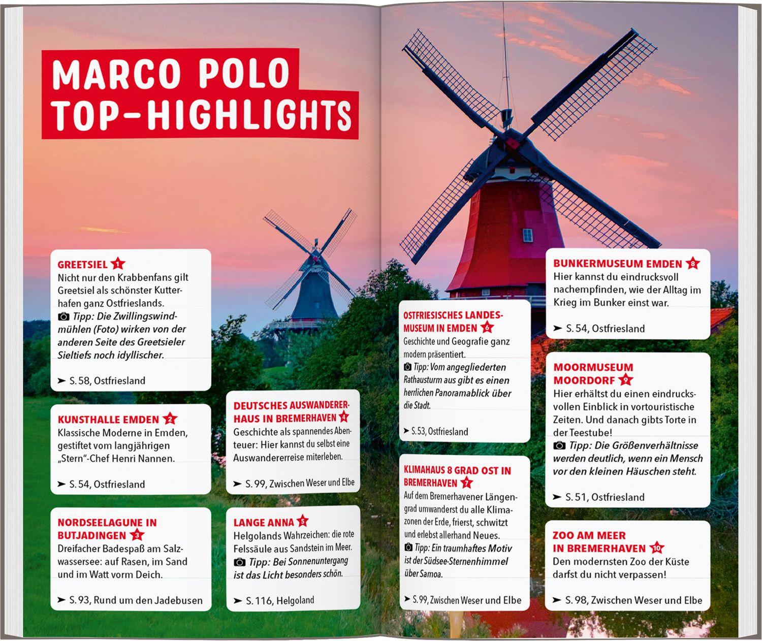 Beispielinhalt (Bild) MARCO POLO Reiseführer Ostfriesland, Nordseeküste Niedersachsen, Helgoland
