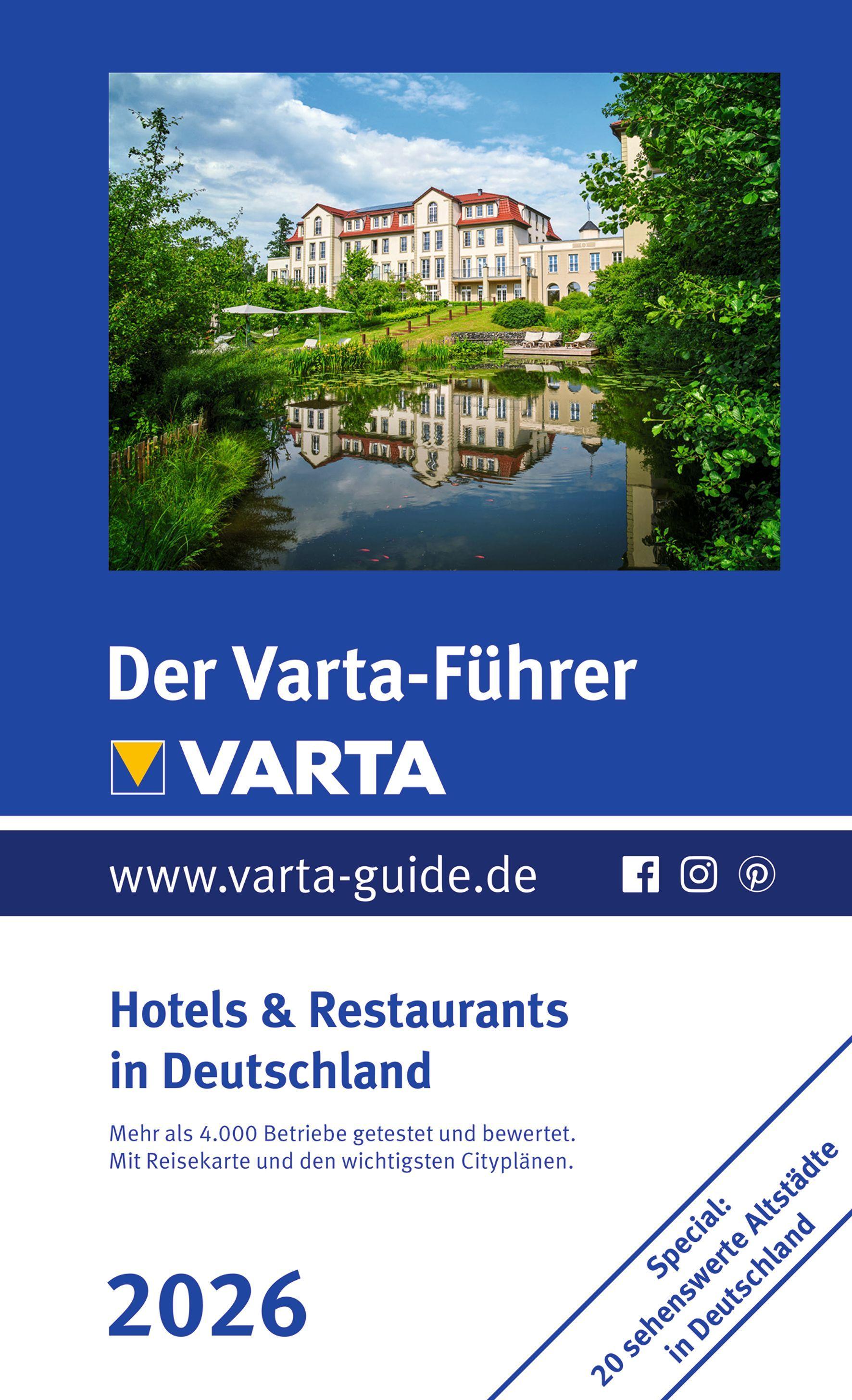 Vorderes Coverbild Der Varta-Führer 2026 Hotels & Restaurants in Deutschland