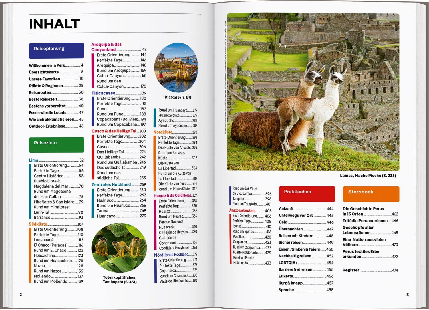 Beispielinhalt (Bild) LONELY PLANET Reiseführer Peru