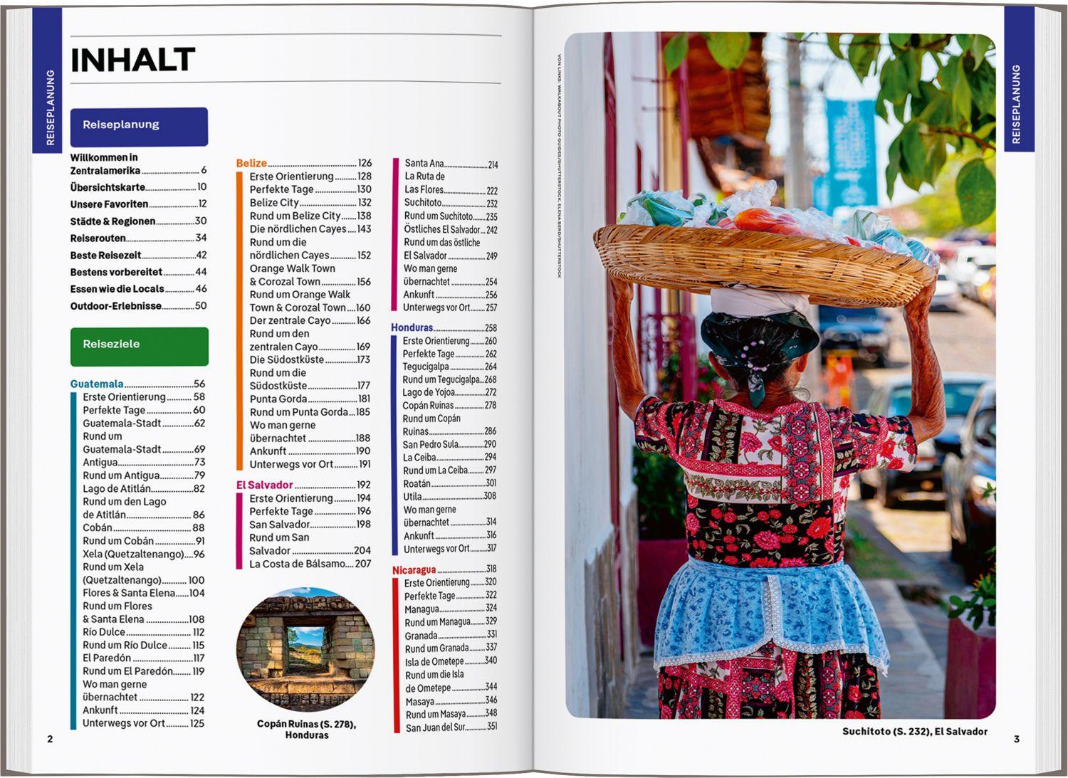 Beispielinhalt (Bild) LONELY PLANET Reiseführer Zentralamerika