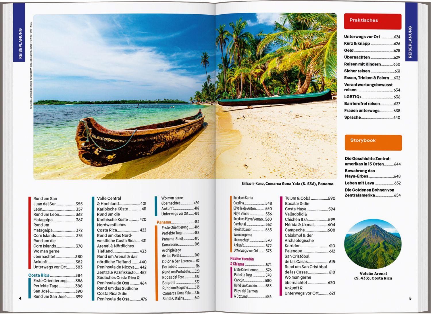 Beispielinhalt (Bild) LONELY PLANET Reiseführer Zentralamerika