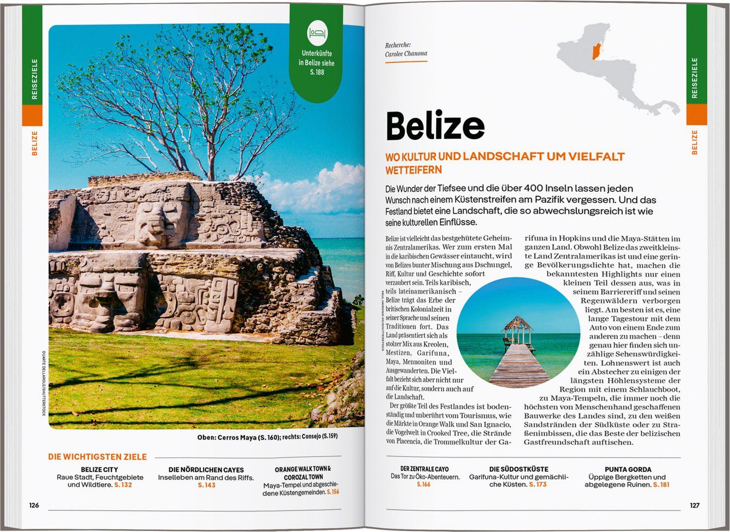 Beispielinhalt (Bild) LONELY PLANET Reiseführer Zentralamerika