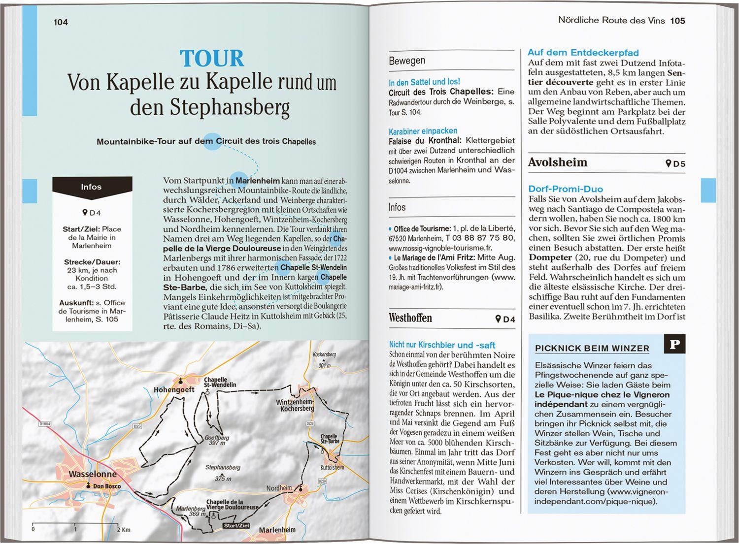 Beispielinhalt (Bild) DUMONT Reise-Taschenbuch Reiseführer Elsass