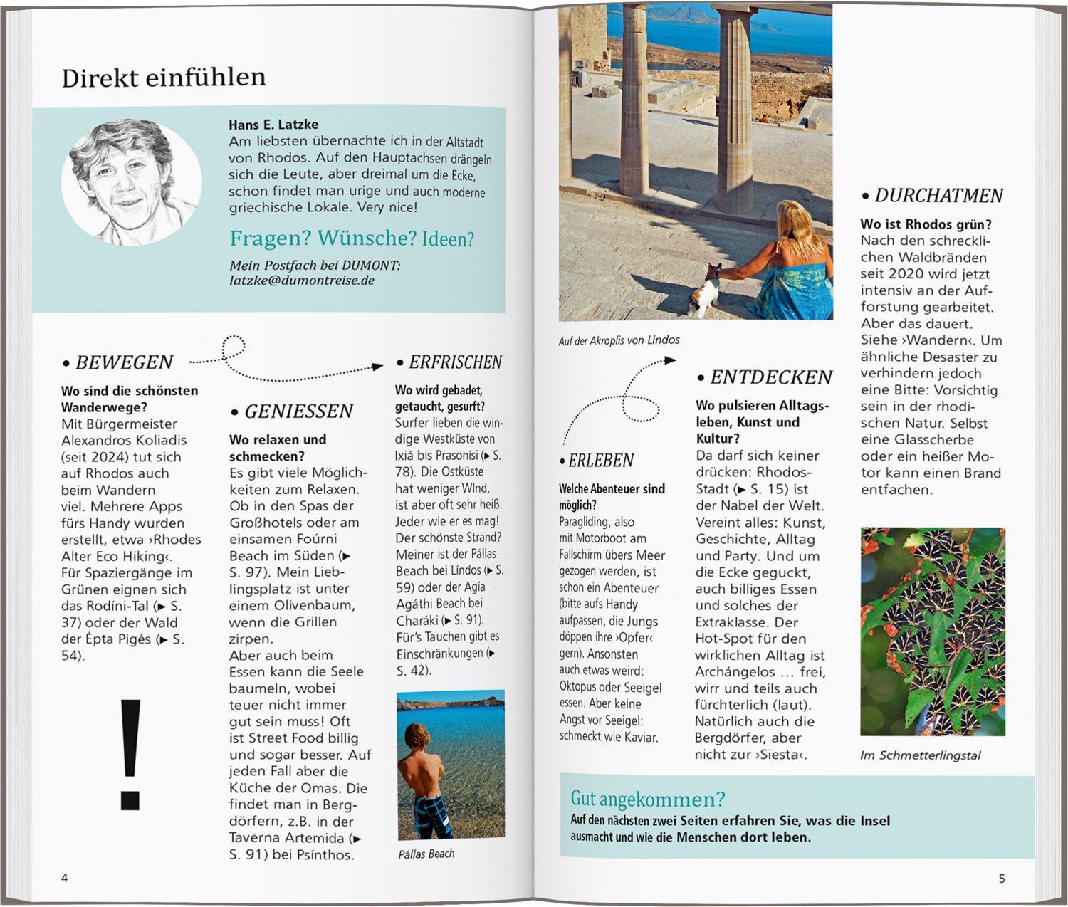 Beispielinhalt (Bild) DUMONT direkt Reiseführer Rhodos
