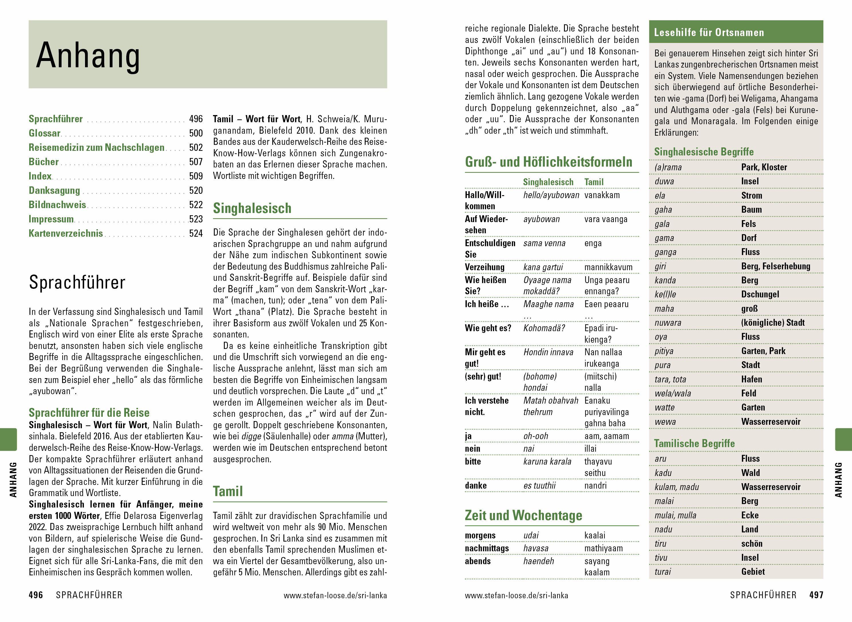 Beispielinhalt (Bild) Stefan Loose Reiseführer Sri Lanka