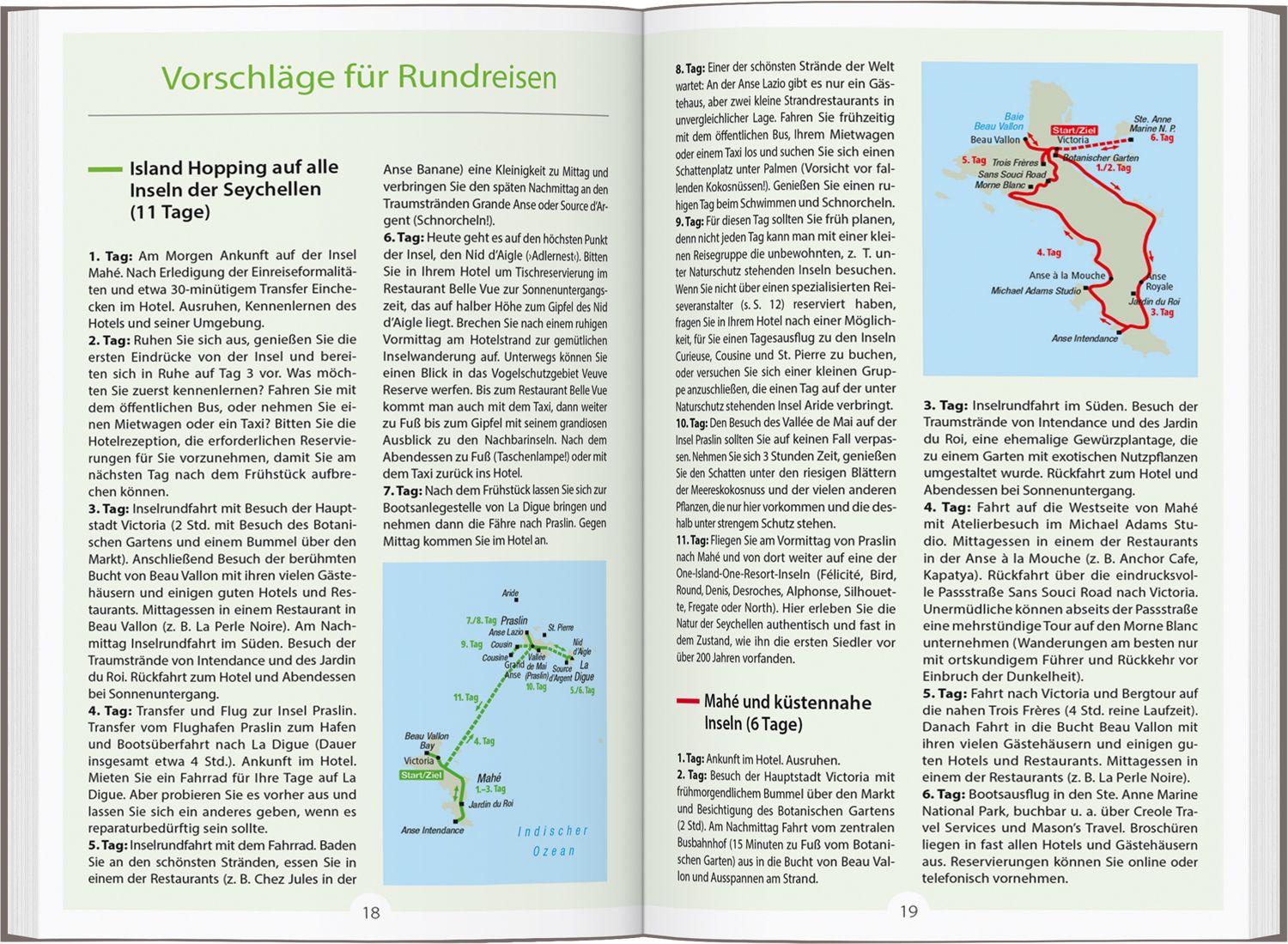 Beispielinhalt (Bild) DUMONT Reise-Handbuch Reiseführer Seychellen