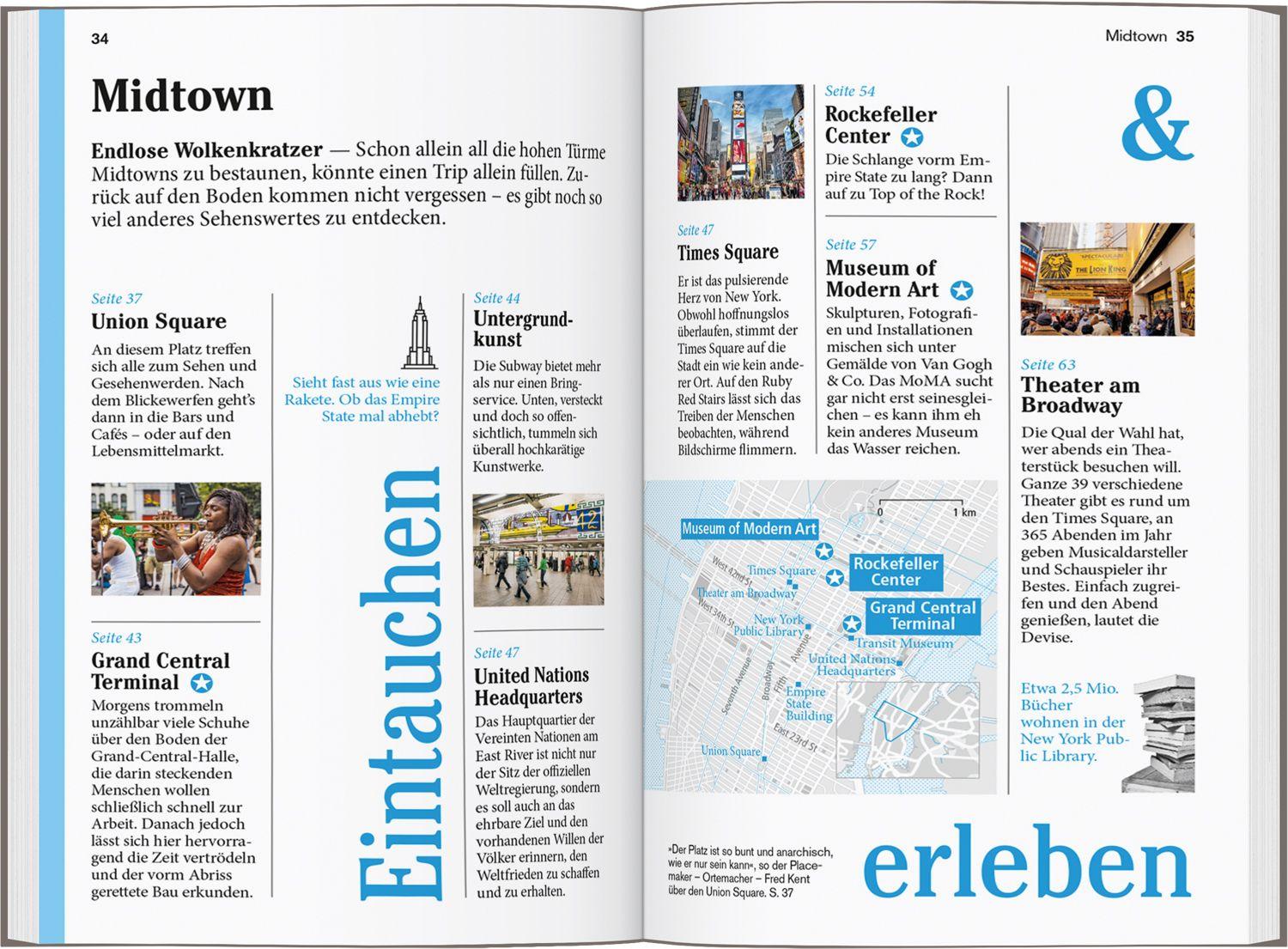 Beispielinhalt (Bild) DUMONT Reise-Taschenbuch Reiseführer New York