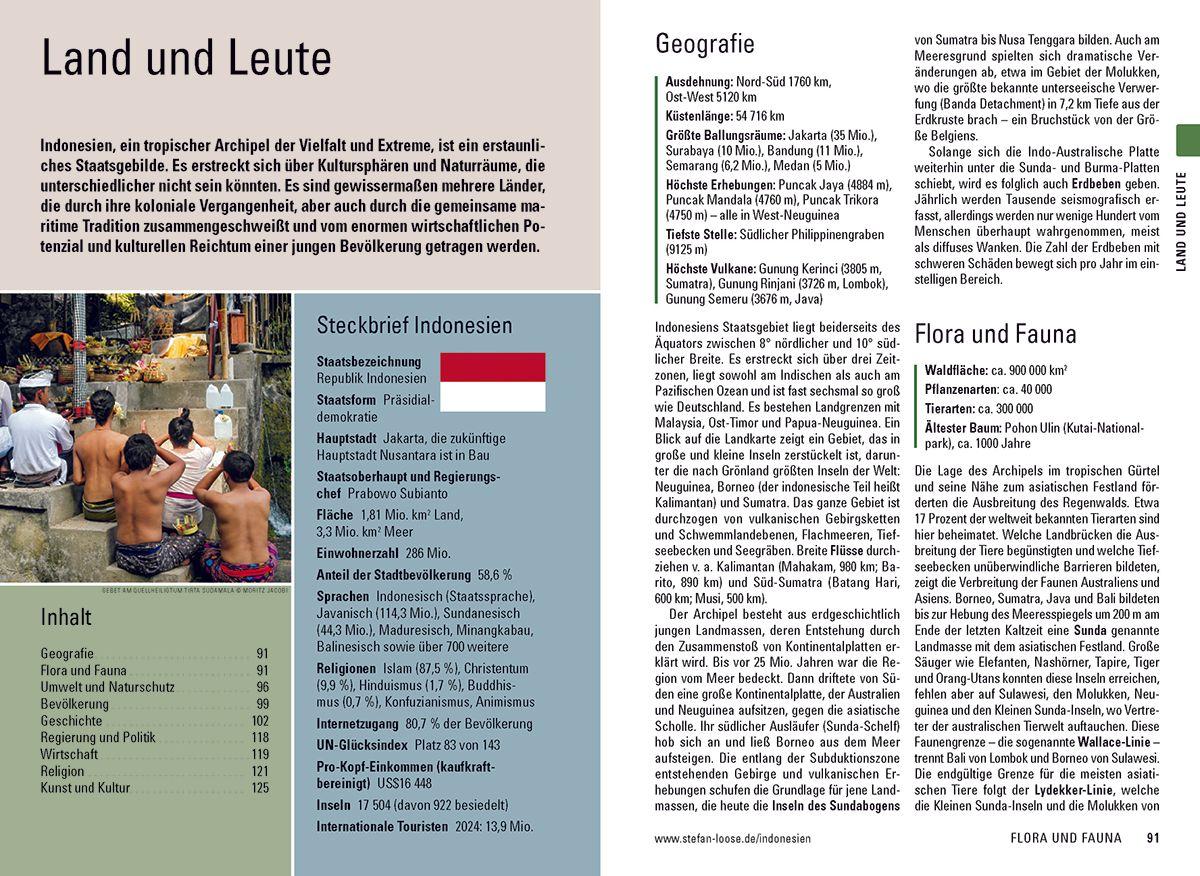 Beispielinhalt (Bild) Stefan Loose Reiseführer Indonesien