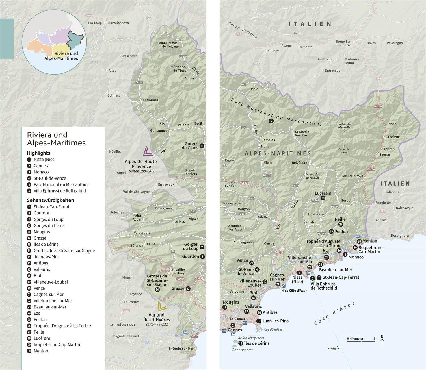Beispielinhalt (Bild) Vis-à-Vis Reiseführer Provence & Côte d'Azur
