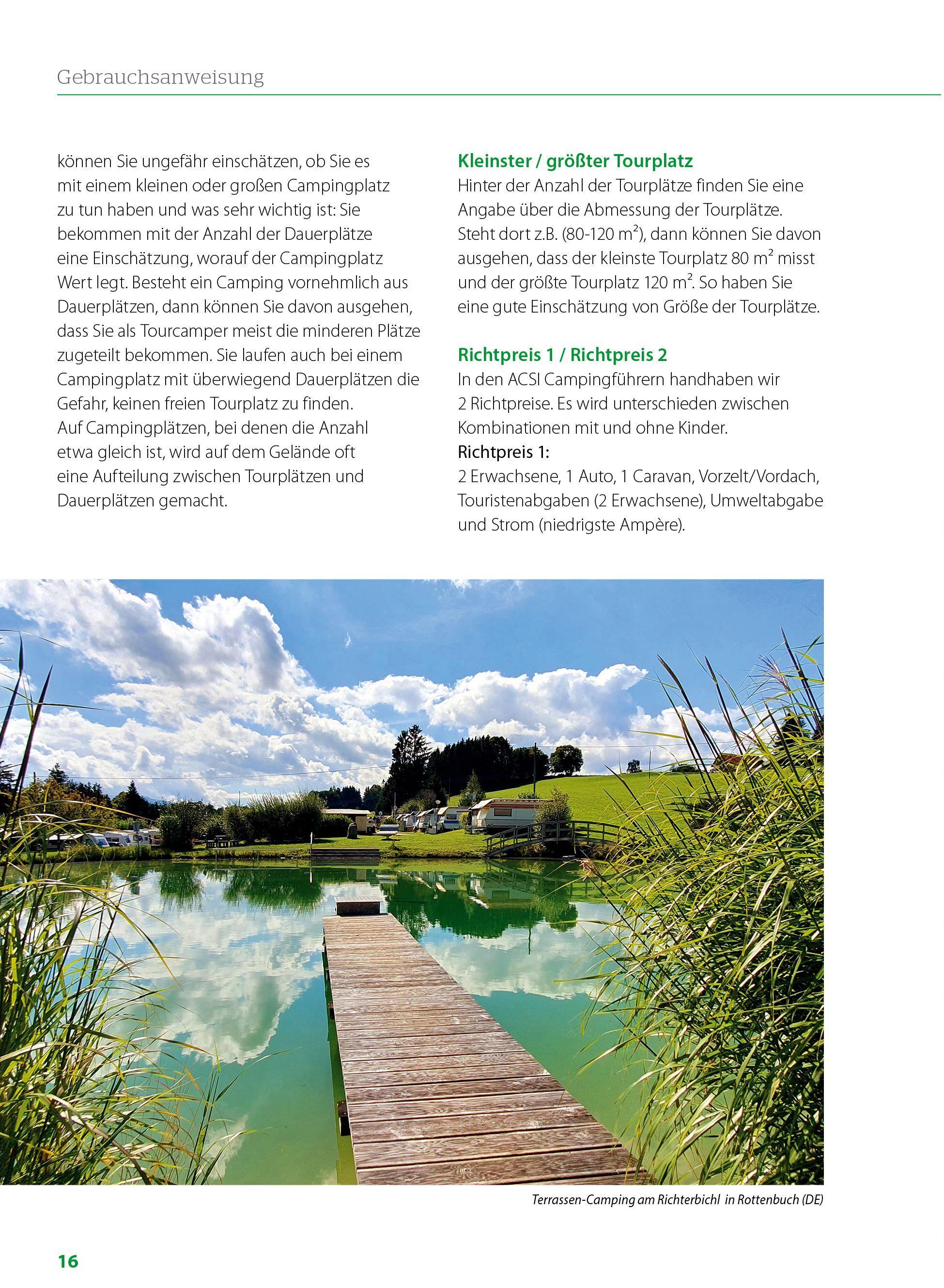 Beispielinhalt (Bild) ACSI Campingführer Deutschland 2026