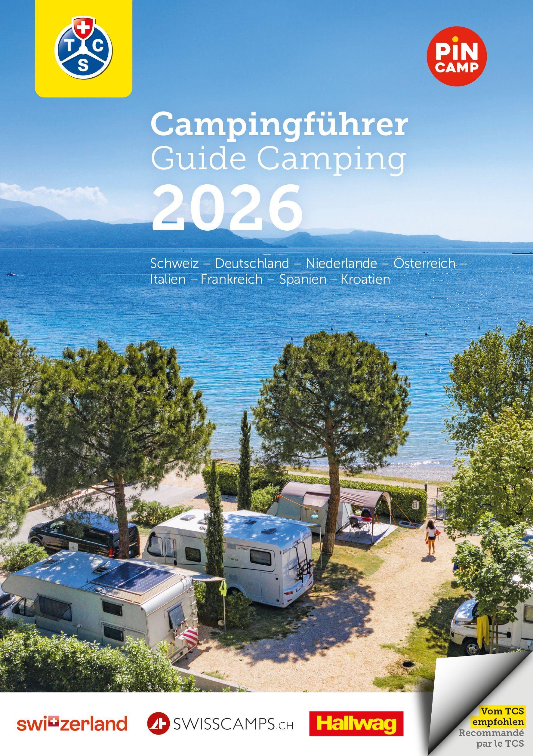 Vorderes Coverbild Hallwag TCS Campingführer Schweiz - Europa 2026