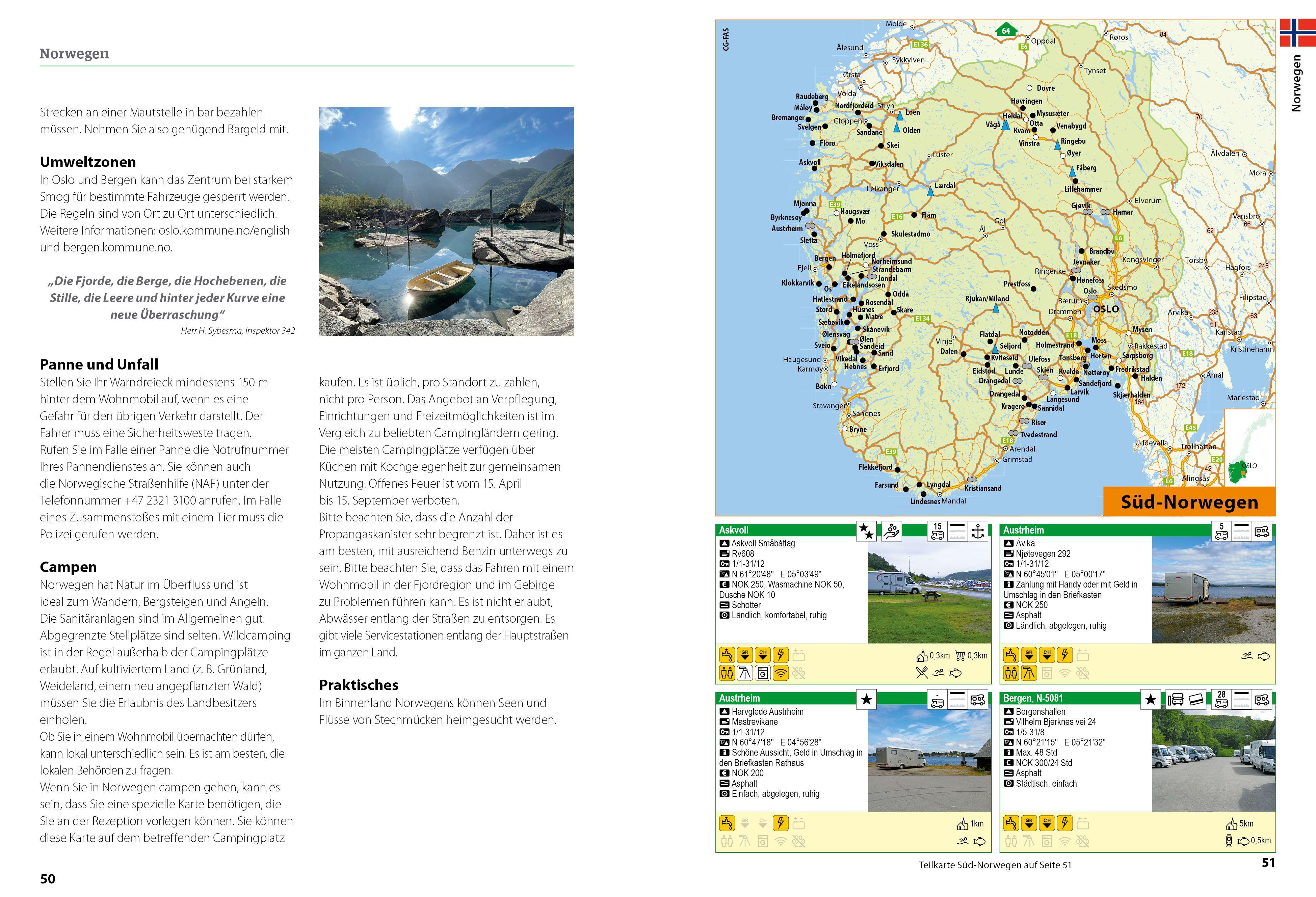 Beispielinhalt (Bild) ACSI CampingCard & Stellplatzführer 2026