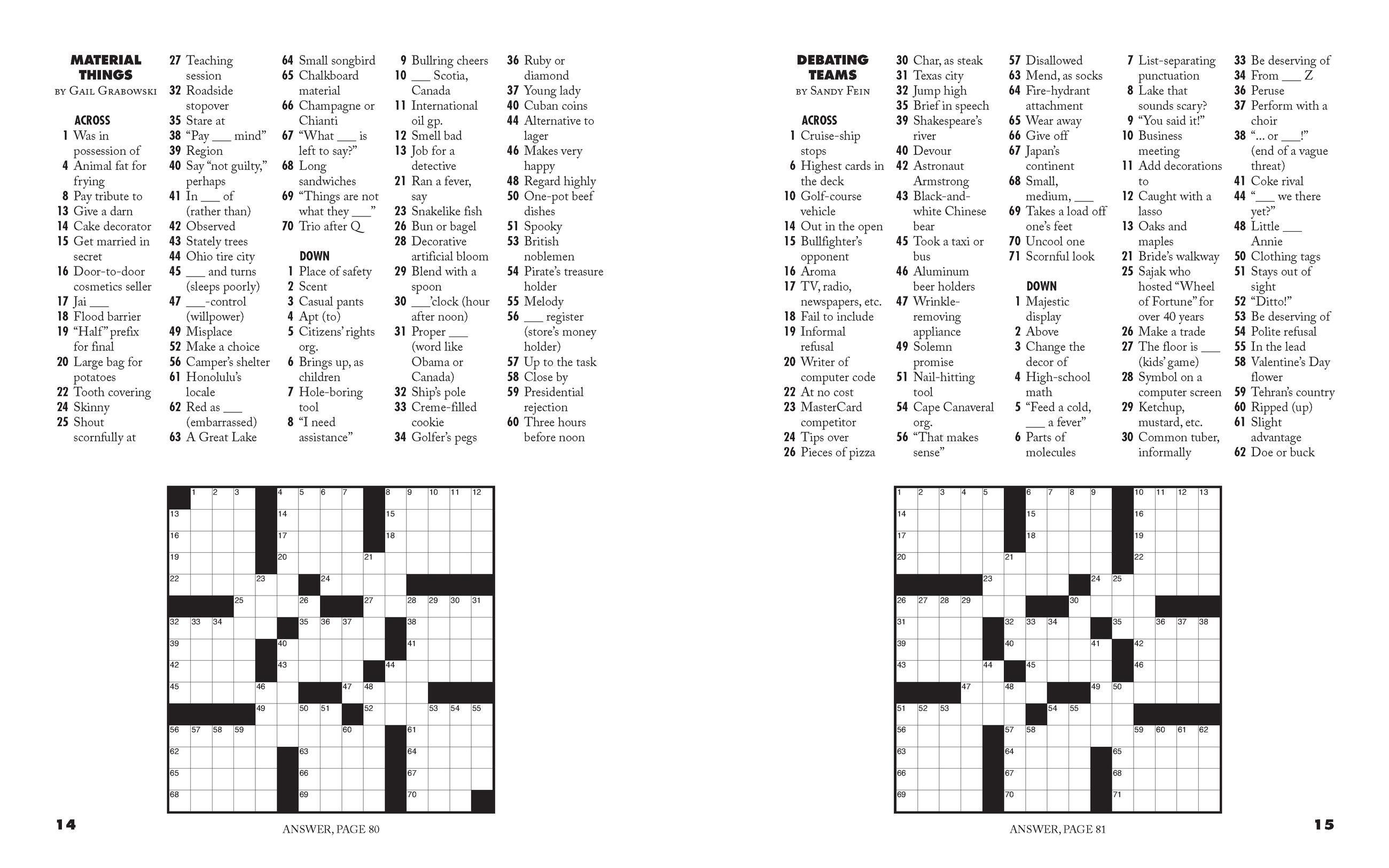 Beispielinhalt (Bild) Easy as Pie Crosswords: Truly Easy!