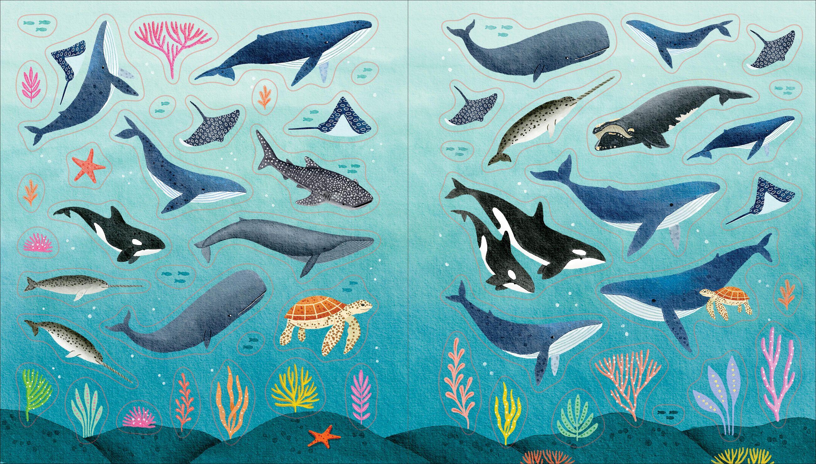 Beispielinhalt (Bild) An Ocean Lover's Sticker Book