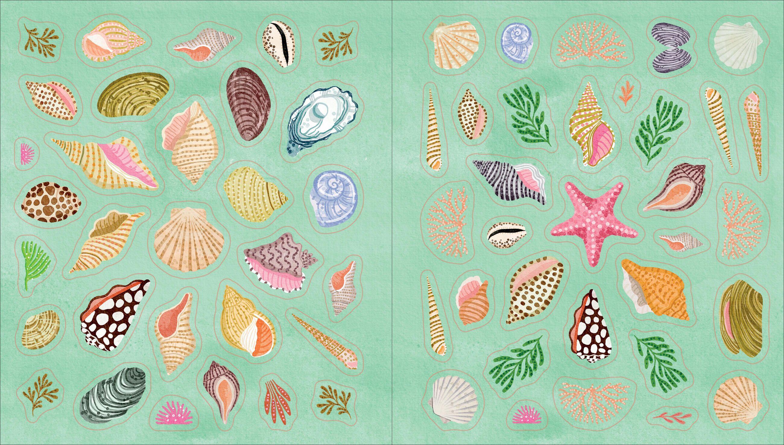 Beispielinhalt (Bild) An Ocean Lover's Sticker Book