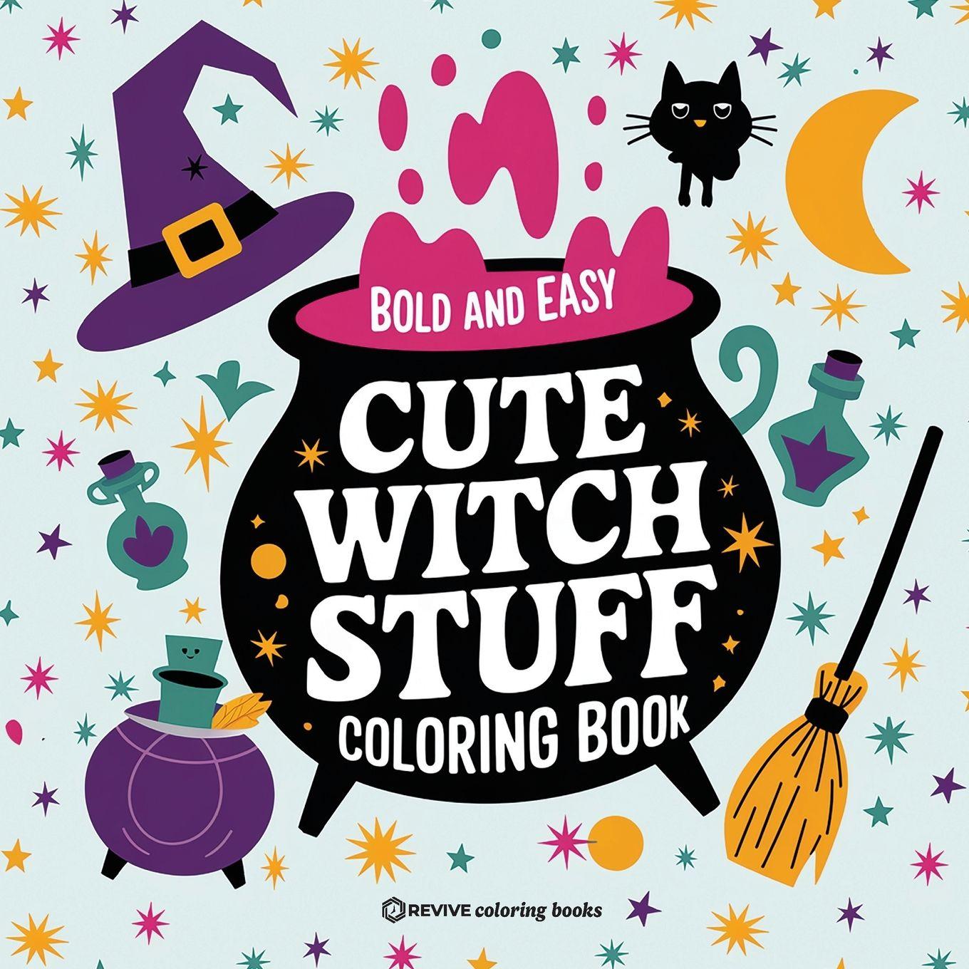 Vorderes Coverbild Bold & Easy Cute Witch Stuff Coloring Book
