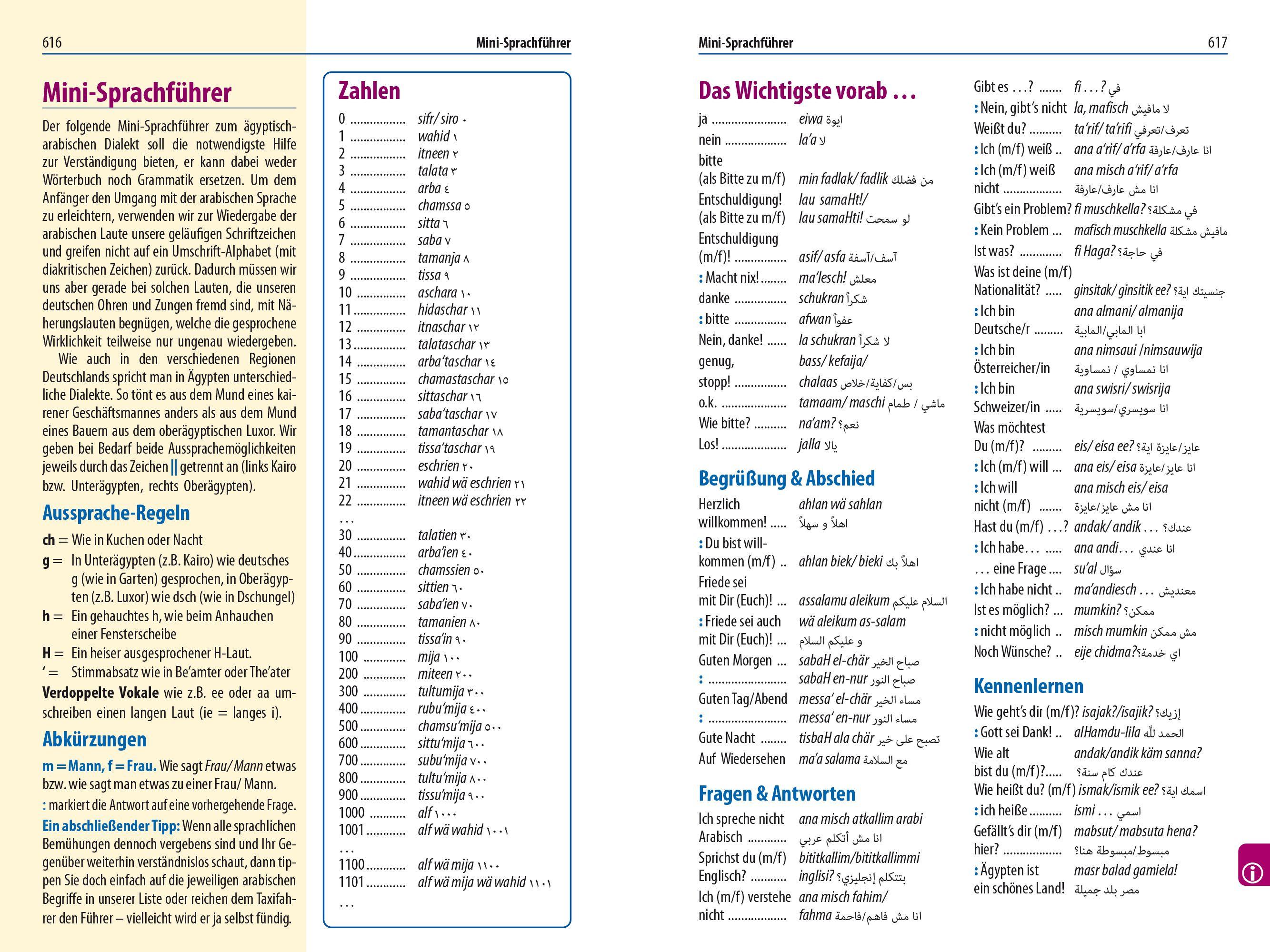 Beispielinhalt (Bild) Reise Know-How Reiseführer Ägypten