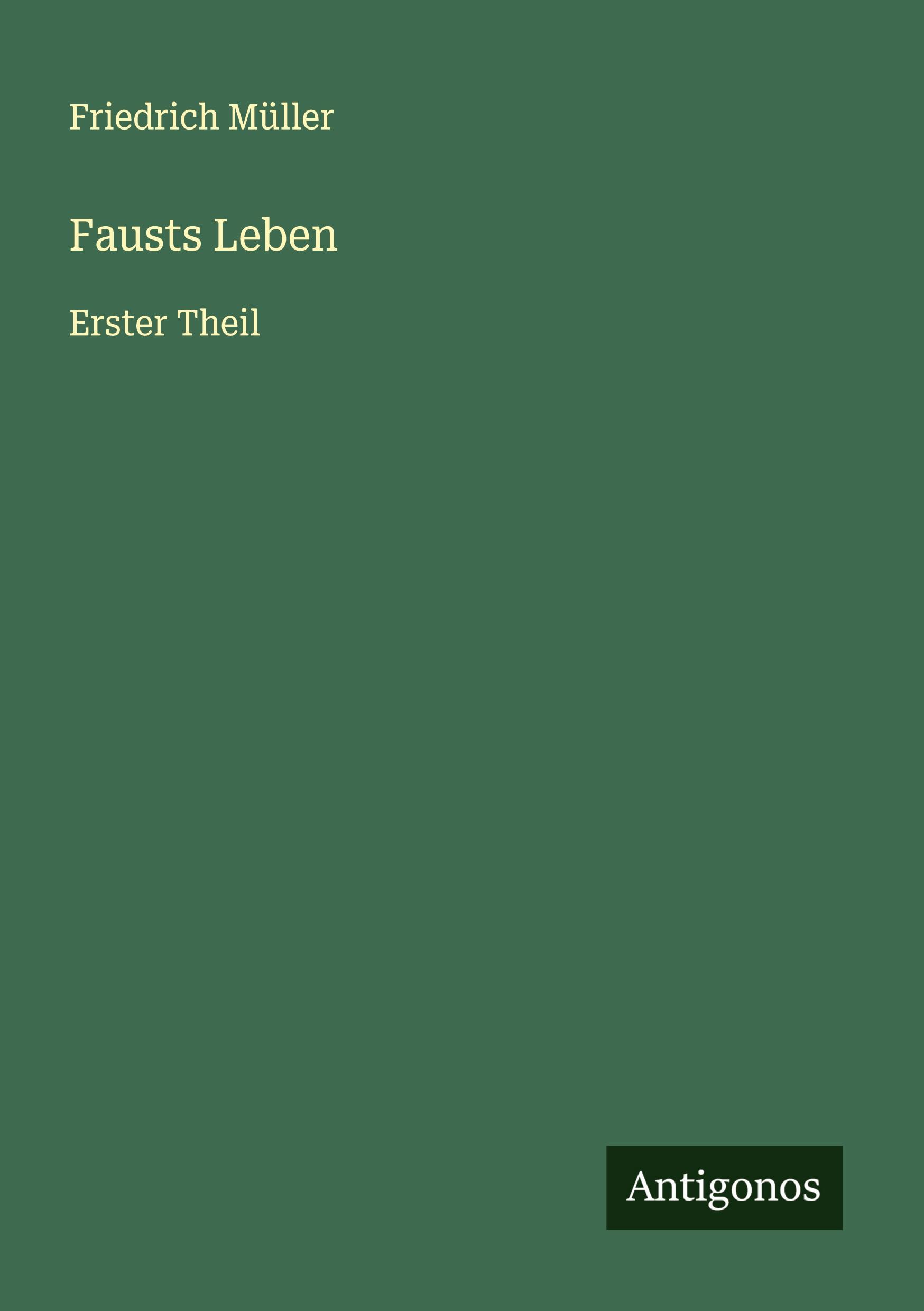 Vorderes Coverbild Fausts Leben