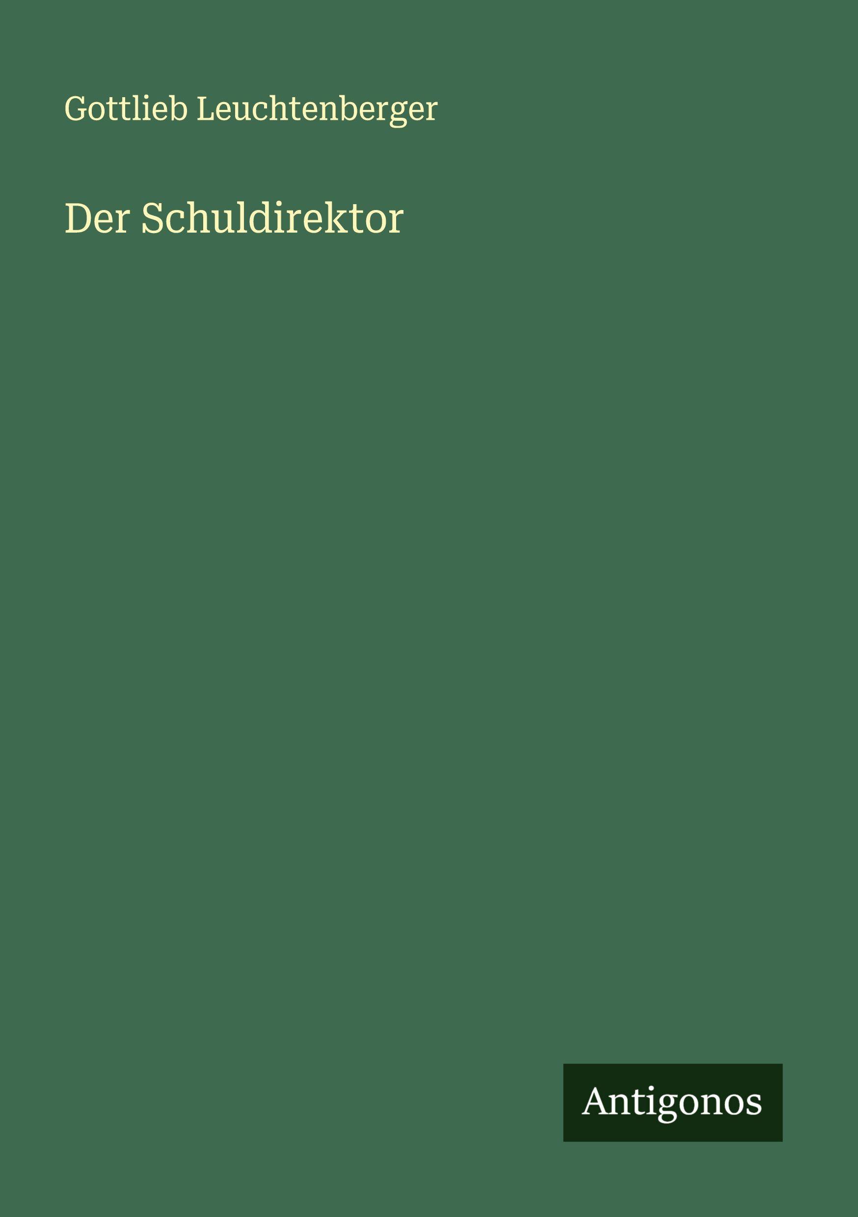 Vorderes Coverbild Der Schuldirektor