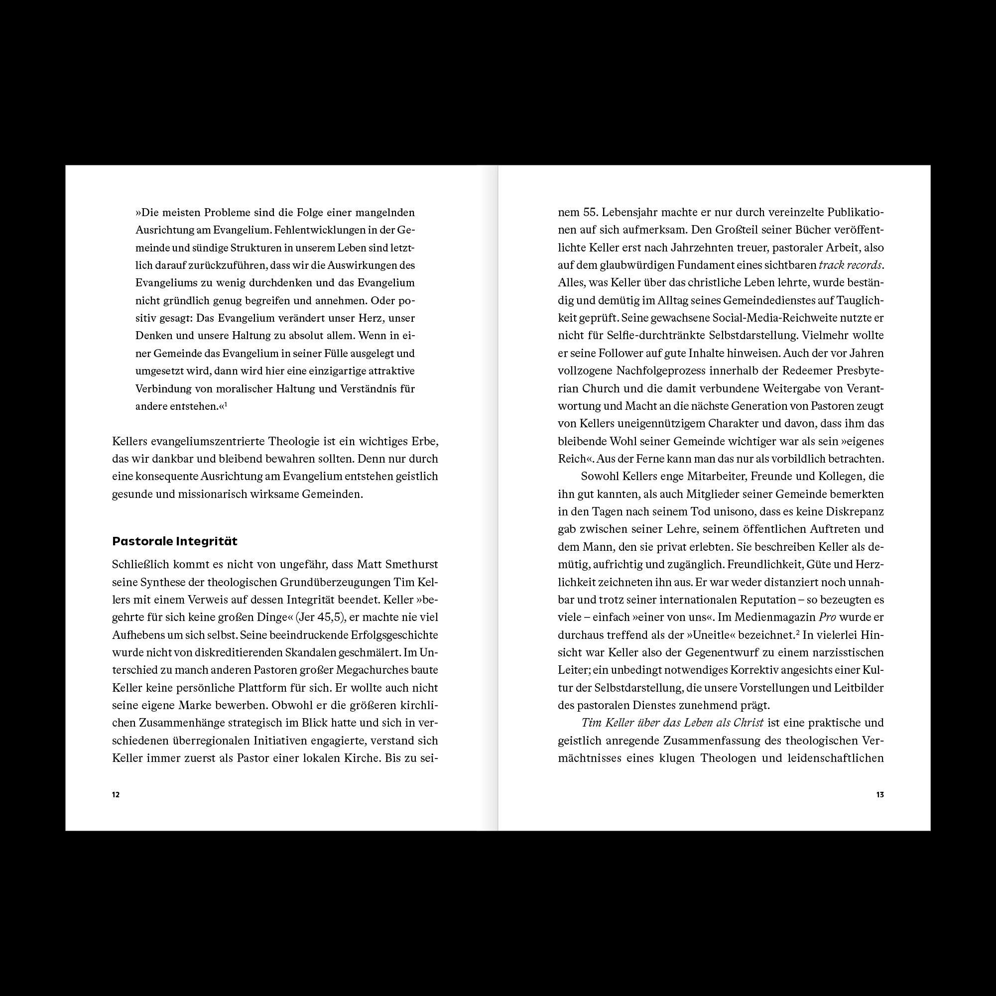 Beispielinhalt (Bild) Timothy Keller über das Leben als Christ