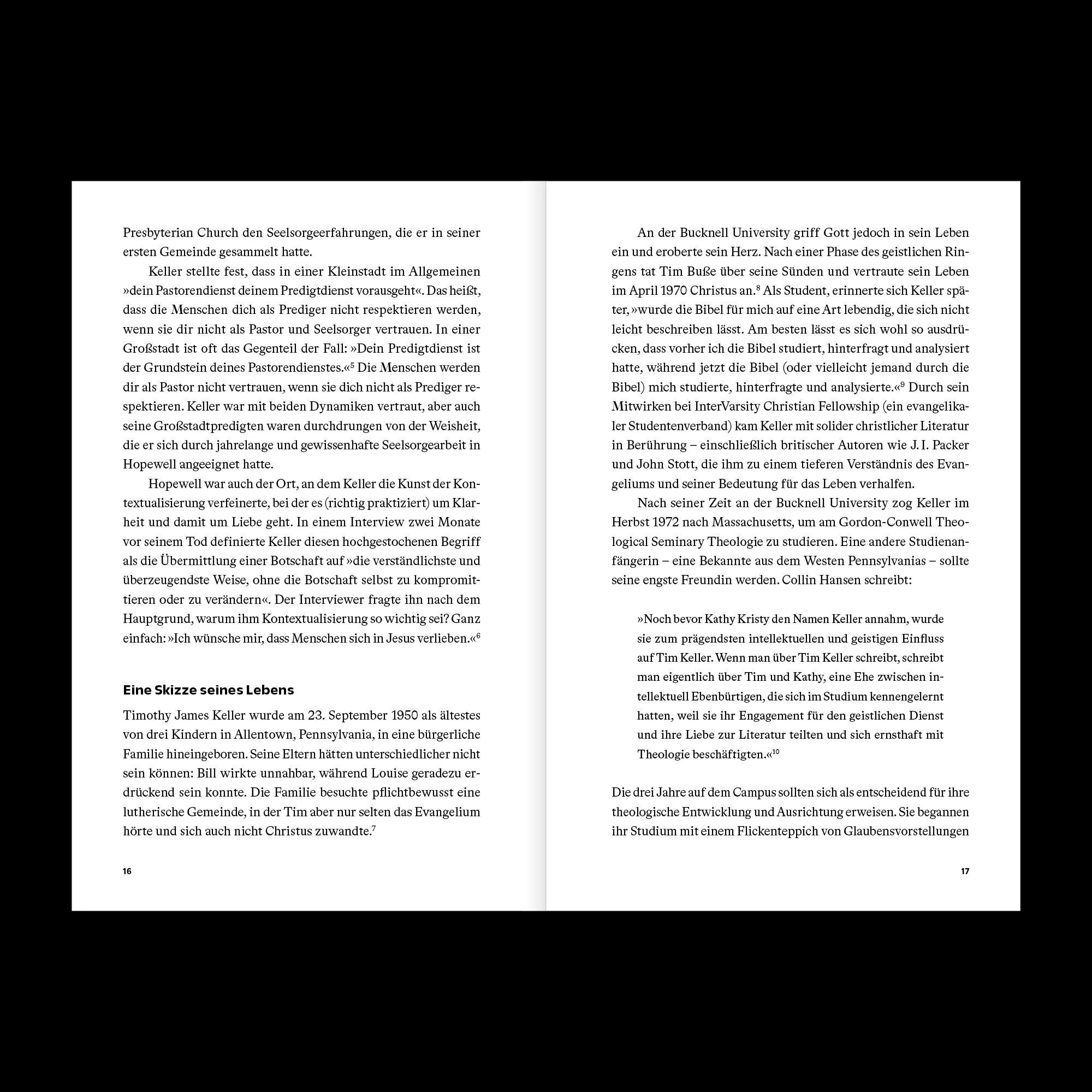 Beispielinhalt (Bild) Timothy Keller über das Leben als Christ