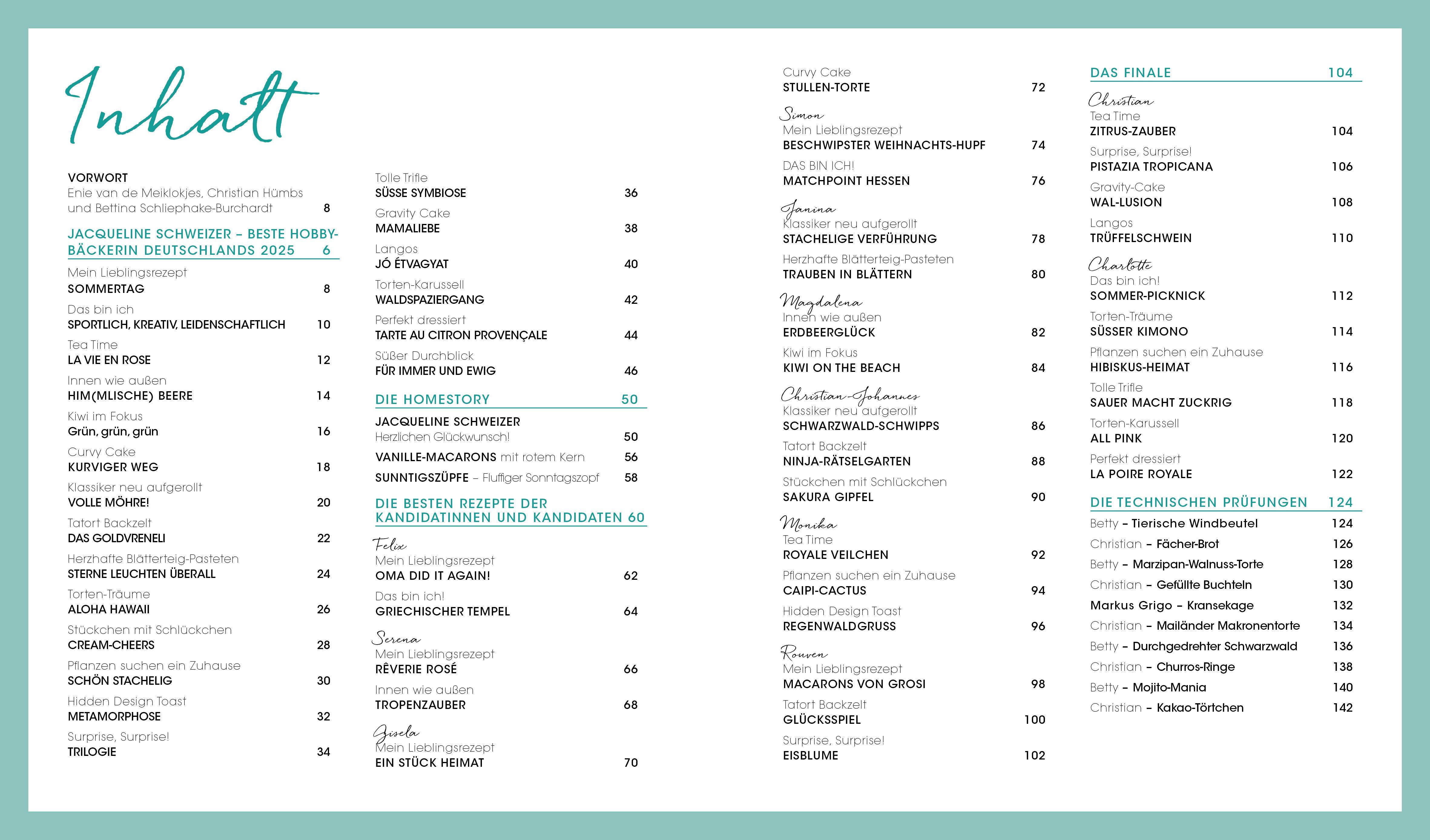 Beispielinhalt (Bild) Das große Backen - Das Siegerbuch 2025/2026