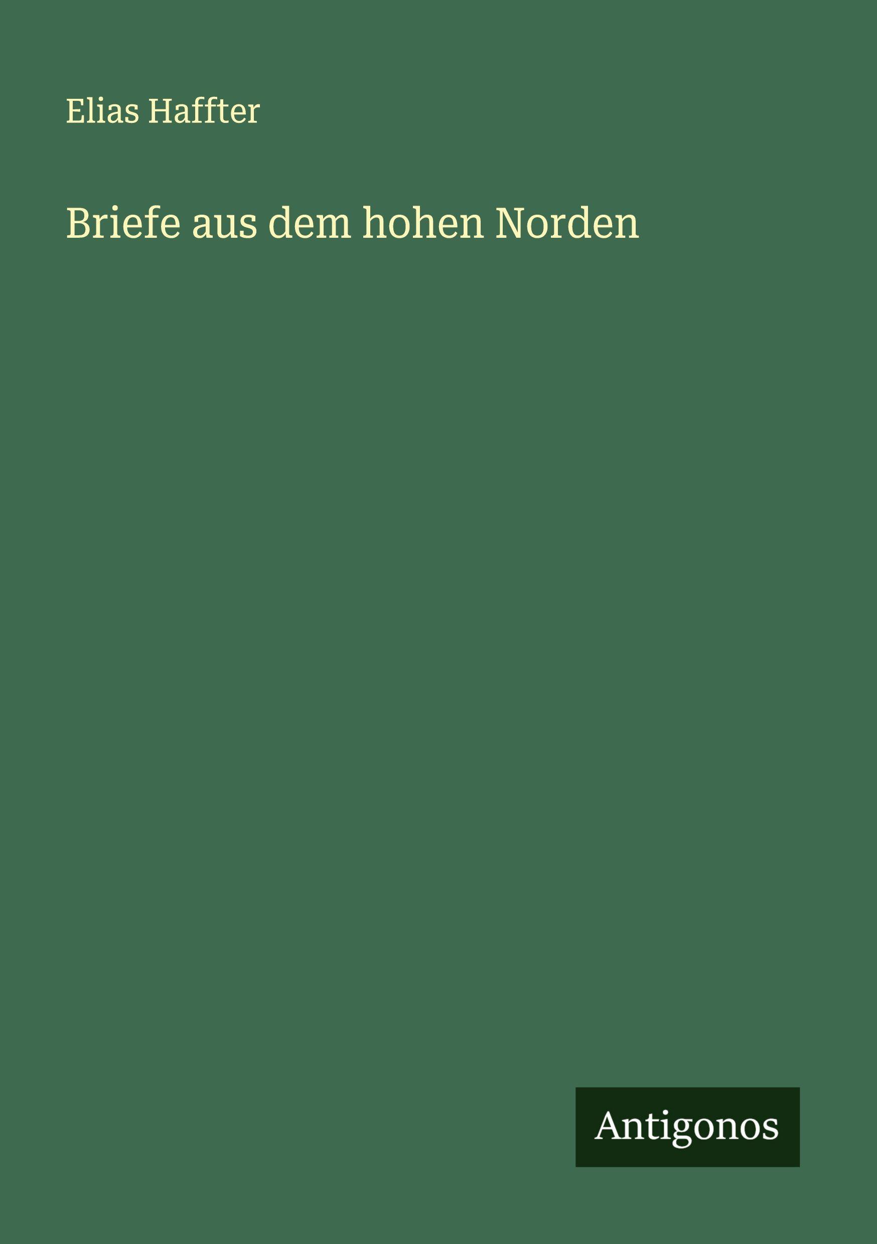 Vorderes Coverbild Briefe aus dem hohen Norden