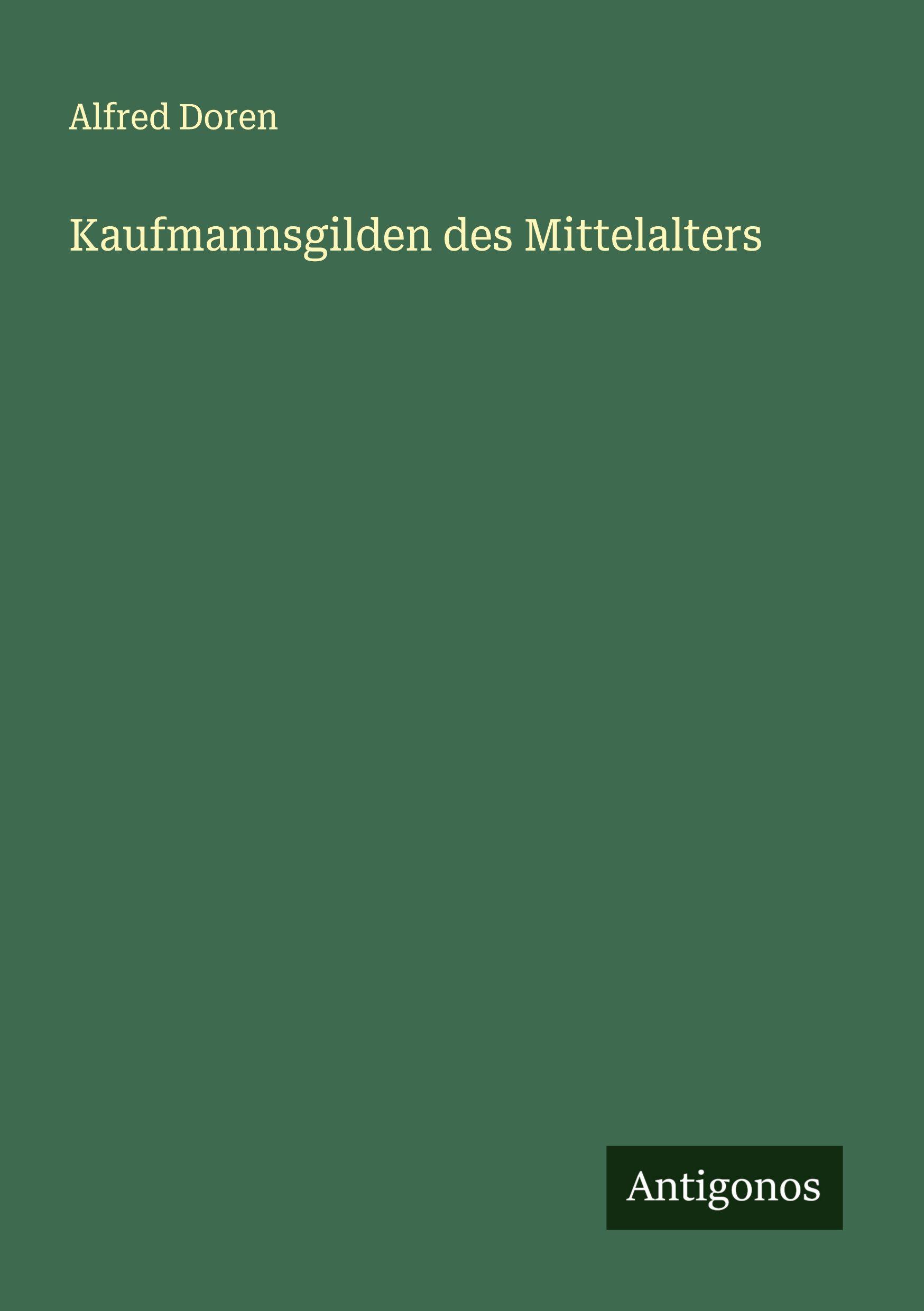 Vorderes Coverbild Kaufmannsgilden des Mittelalters