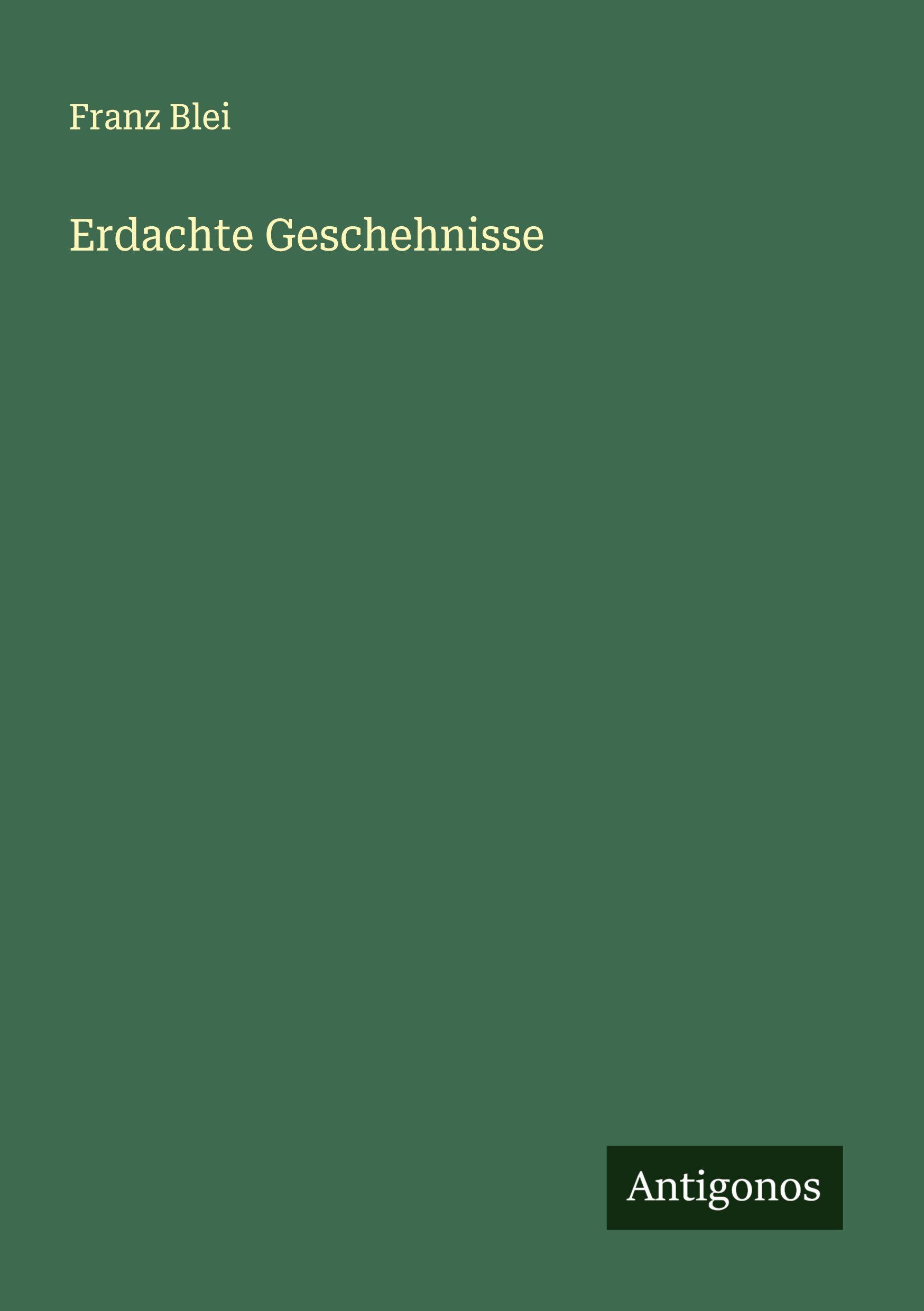 Vorderes Coverbild Erdachte Geschehnisse