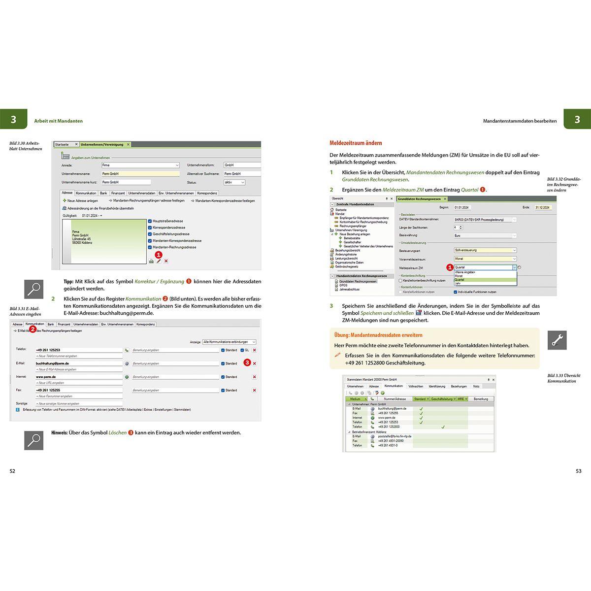 Beispielinhalt (Bild) Praxisnahe Finanzbuchhaltung für SKR03 mit DATEV Kanzlei-Rechnungswesen