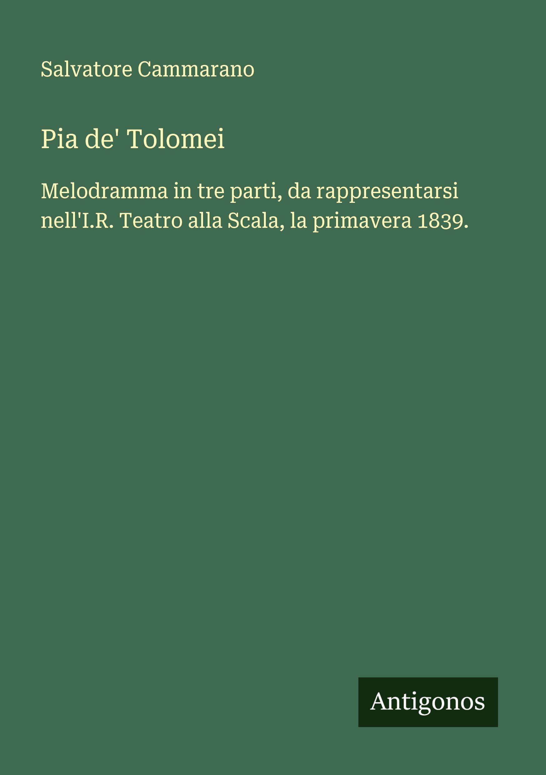 Vorderes Coverbild Pia de' Tolomei