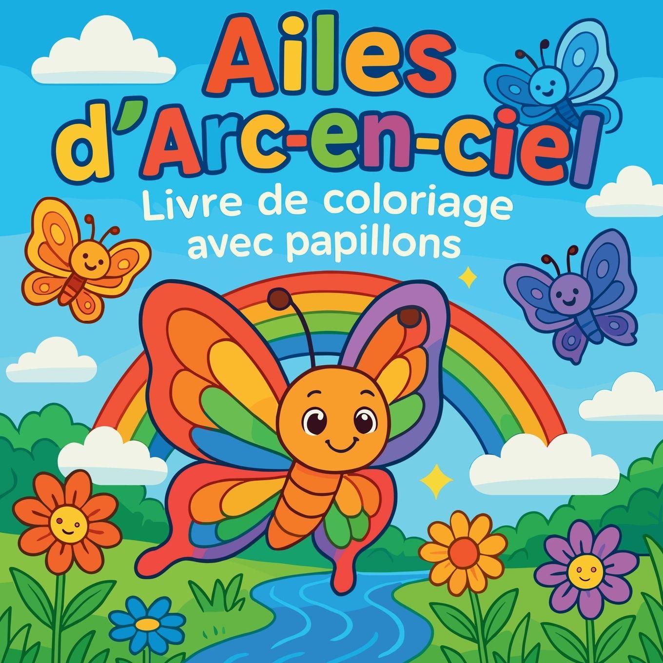 Vorderes Coverbild Ailes d'Arc-en-ciel - Livre de coloriage papillons